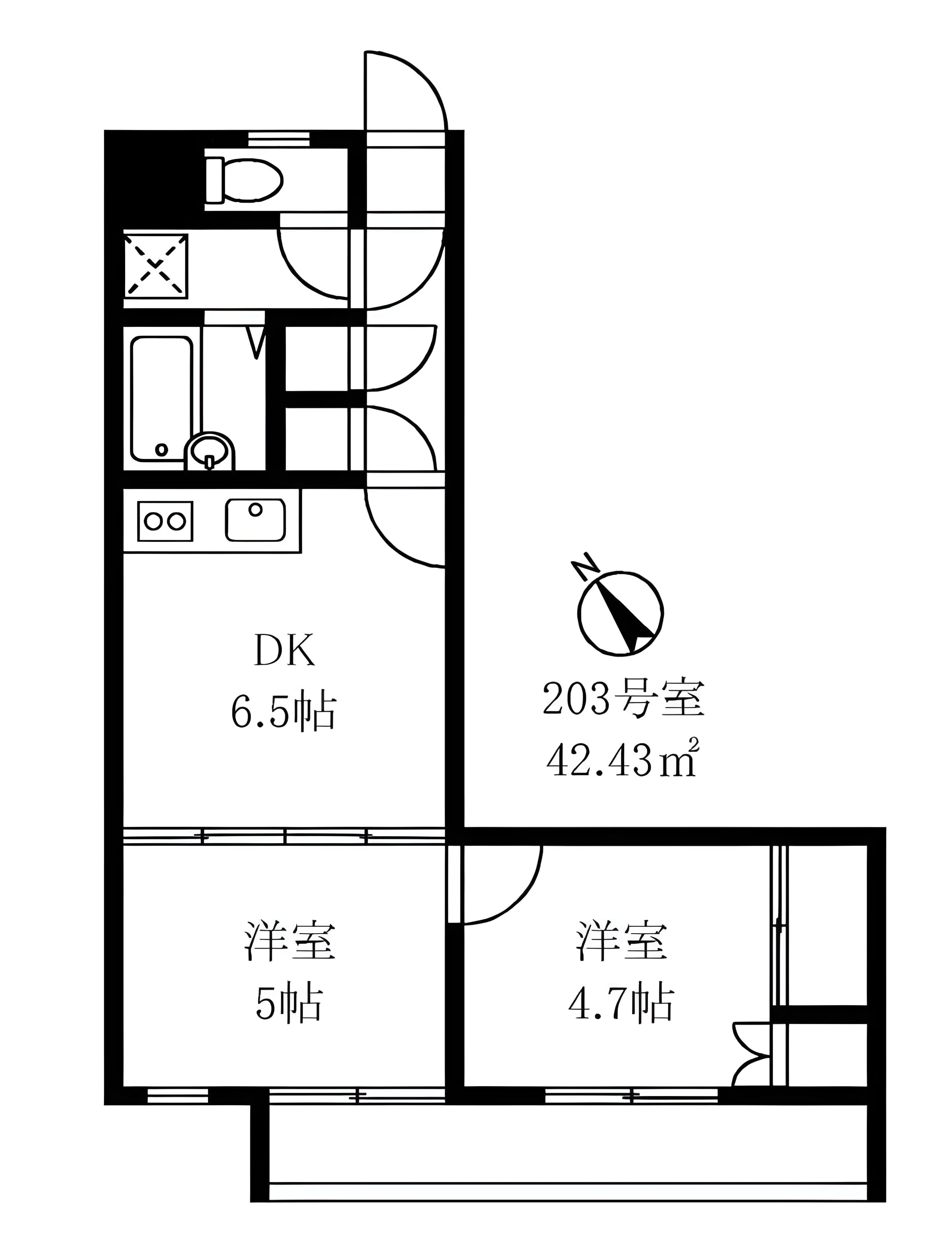 カーサエステレーヤ 203 間取り図
