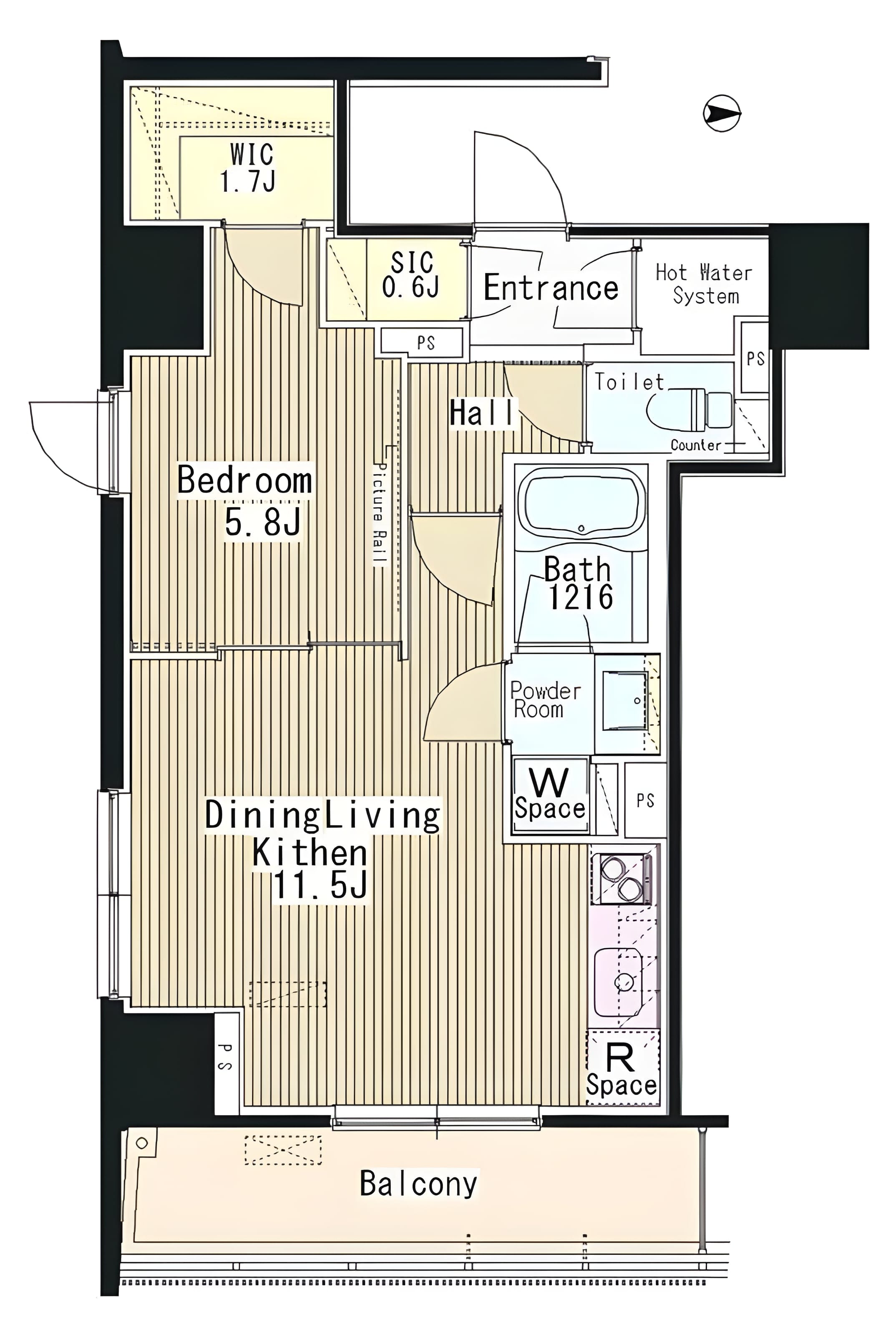 グランドゥール代々木大山 507 間取り図