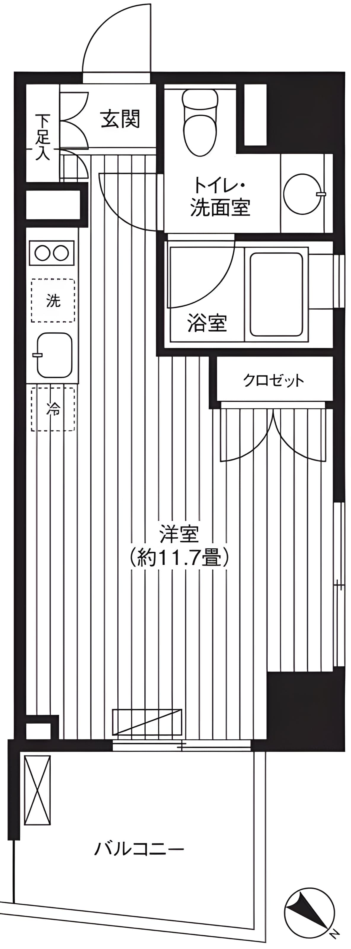 Ti-HIGASHIAZABU 707 間取り図