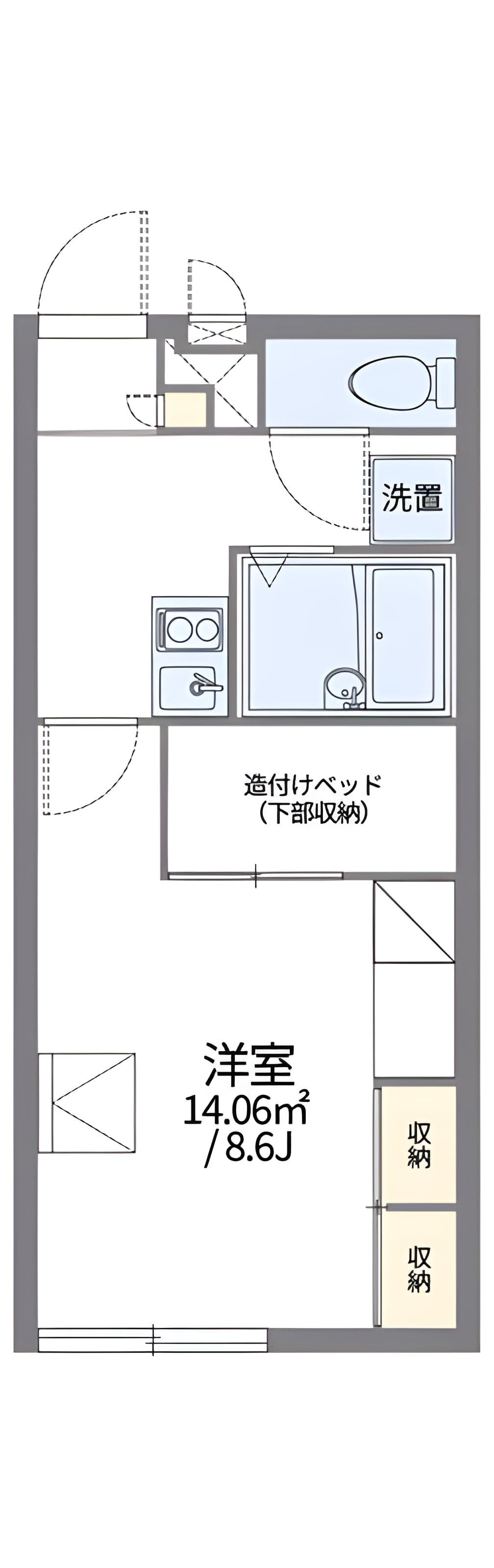 レオパレスグリーンヒルズライフ 203 間取り図