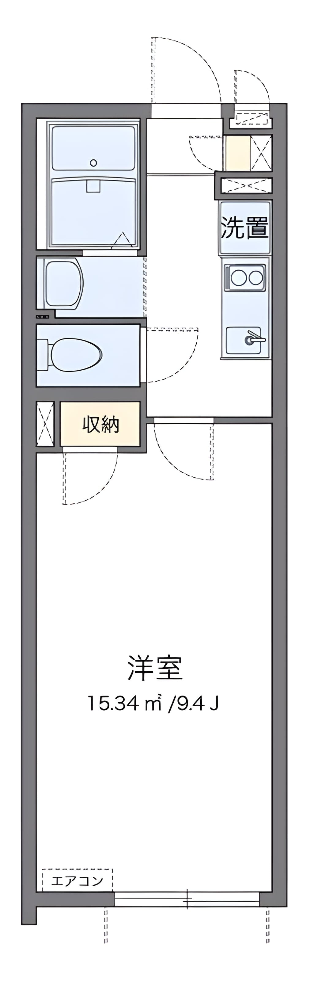 クレイノプラムテラス 粕谷 202 間取り図