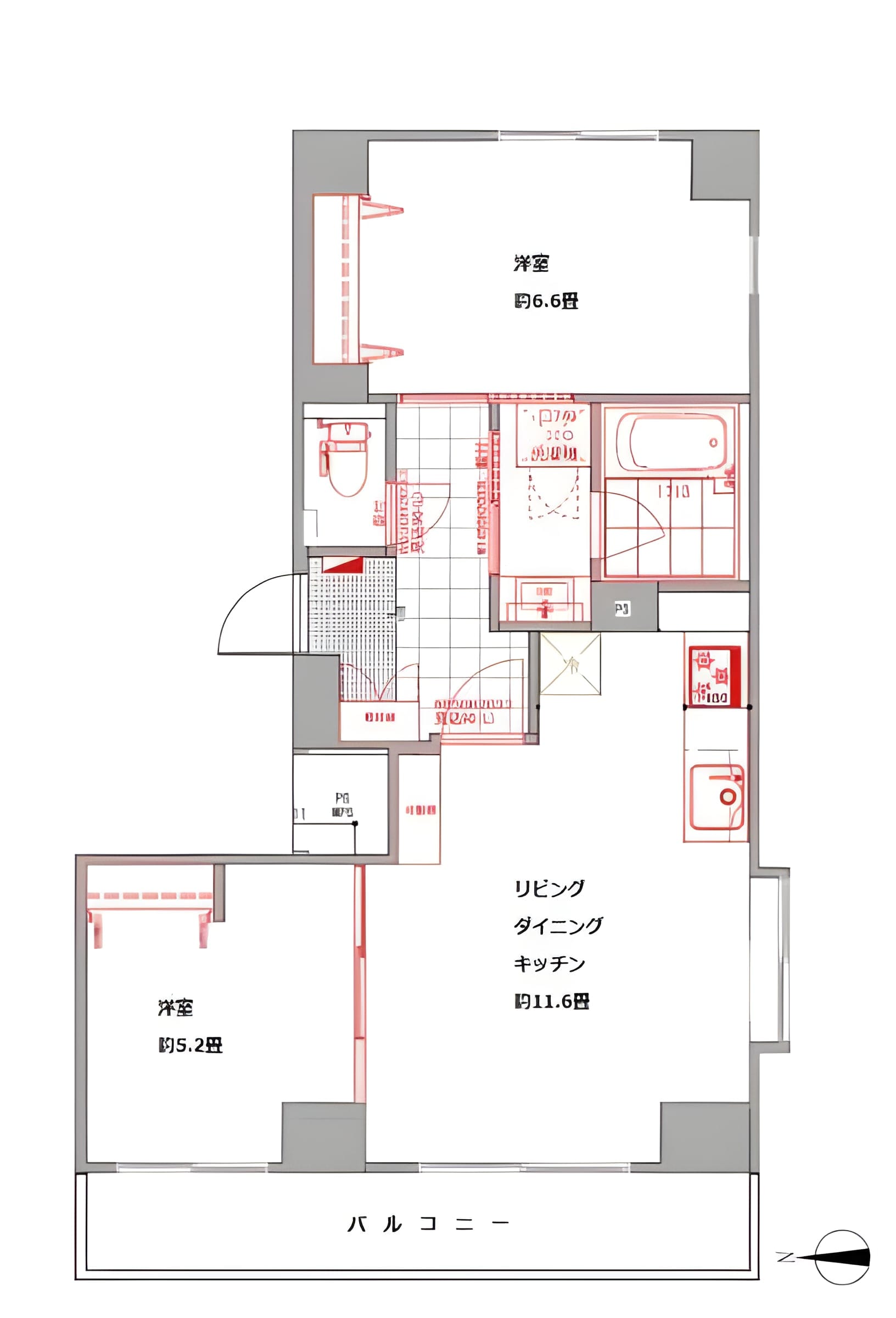 アルテール両国 302 間取り図