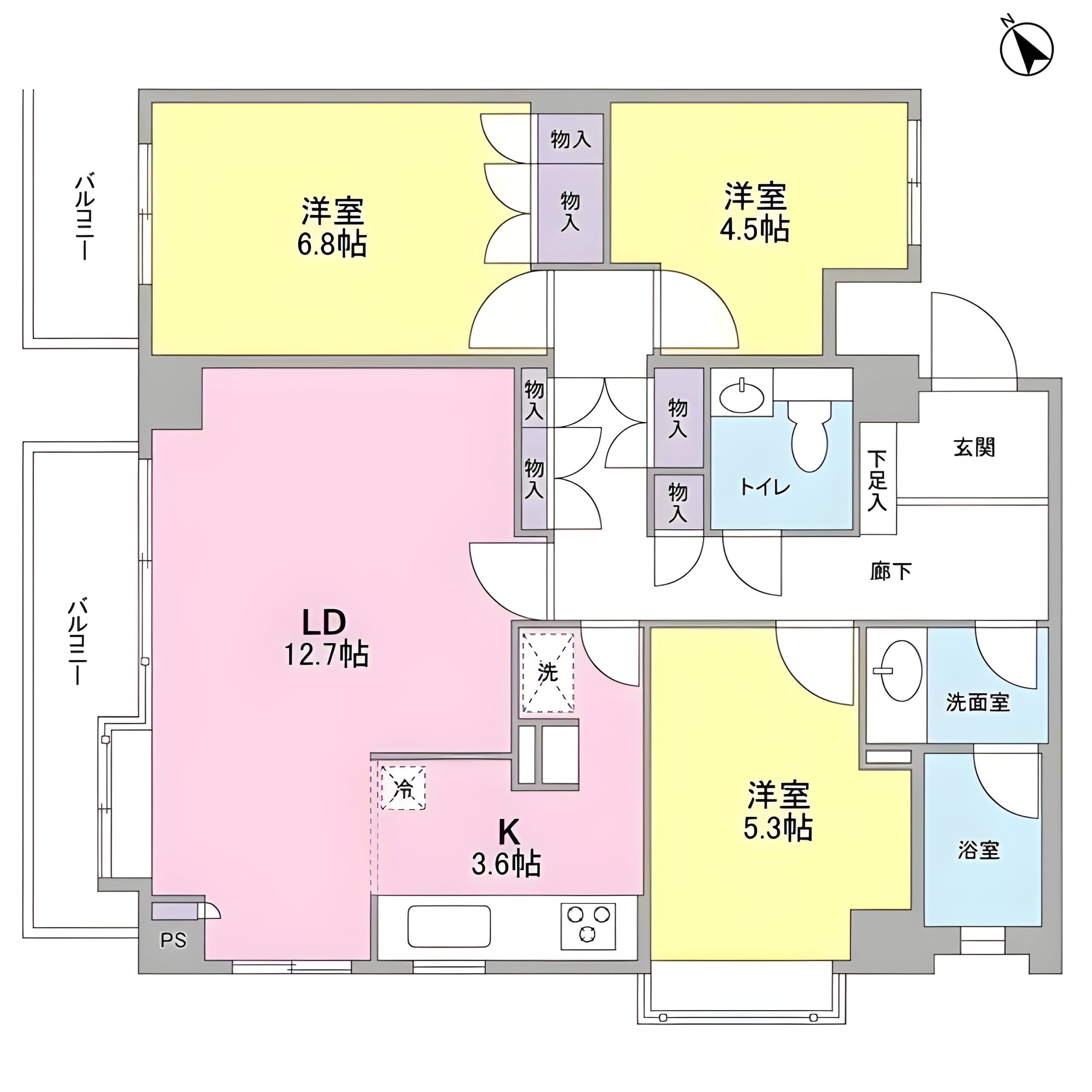 京西上目黒ガーデン 0304 間取り図