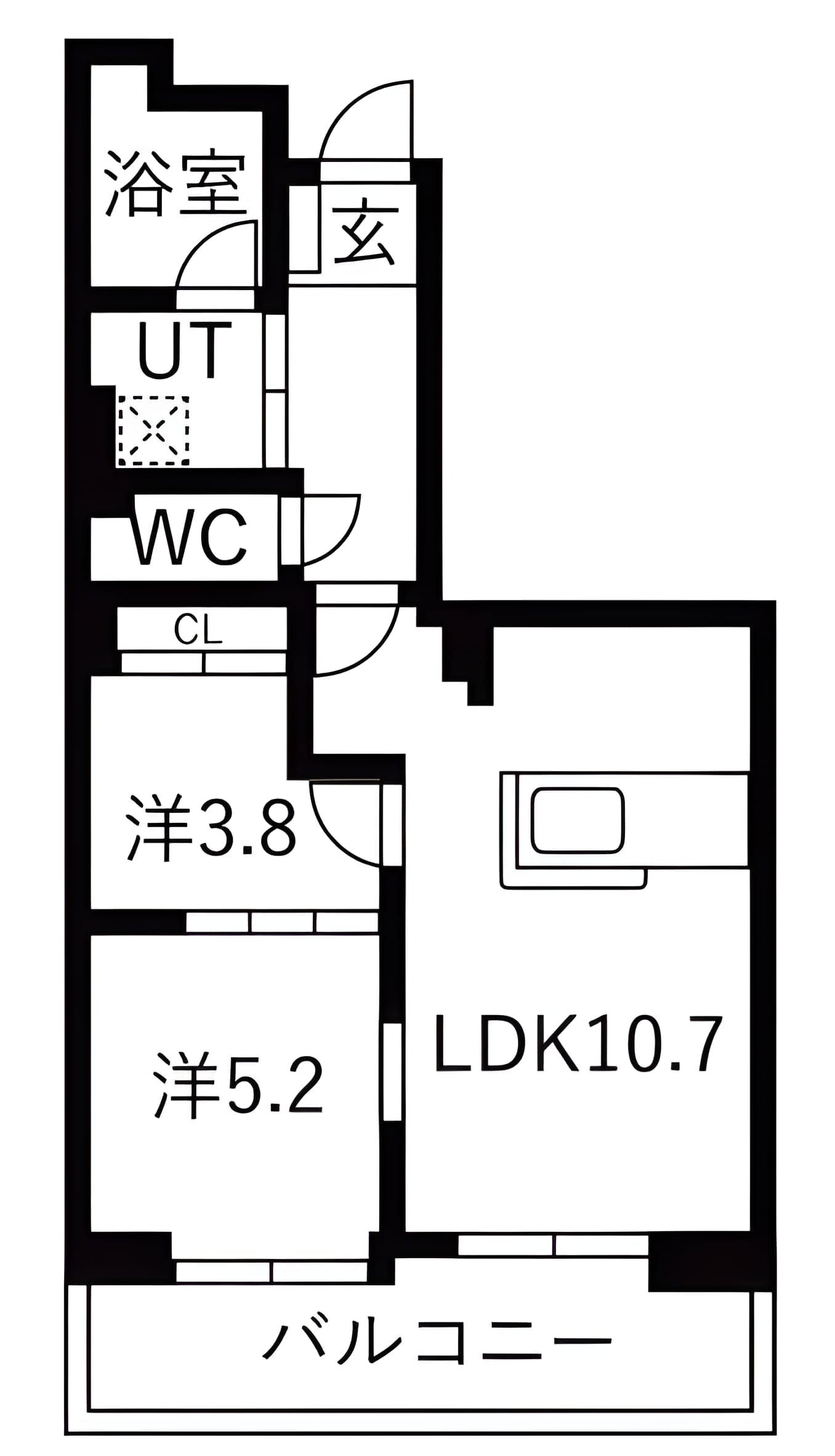 アクティ目黒駅前2号棟 206 間取り図