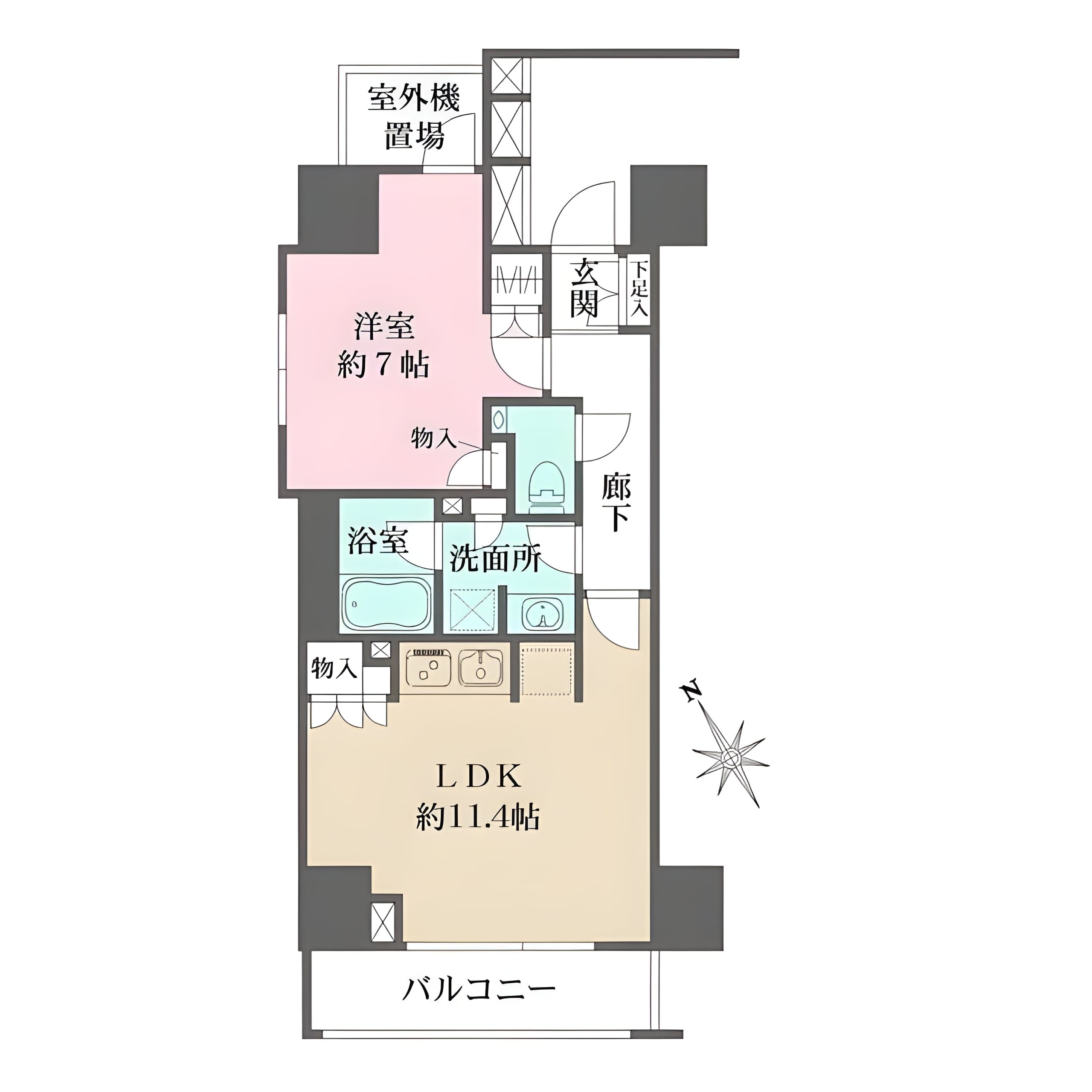パークハウス西早稲田アーバンス 1001 間取り図