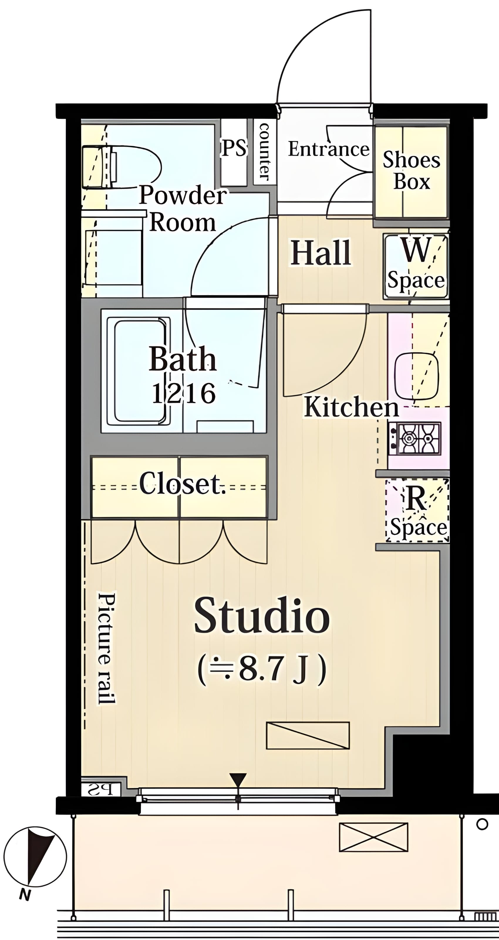 パークアクシス自由が丘テラス 312 間取り図