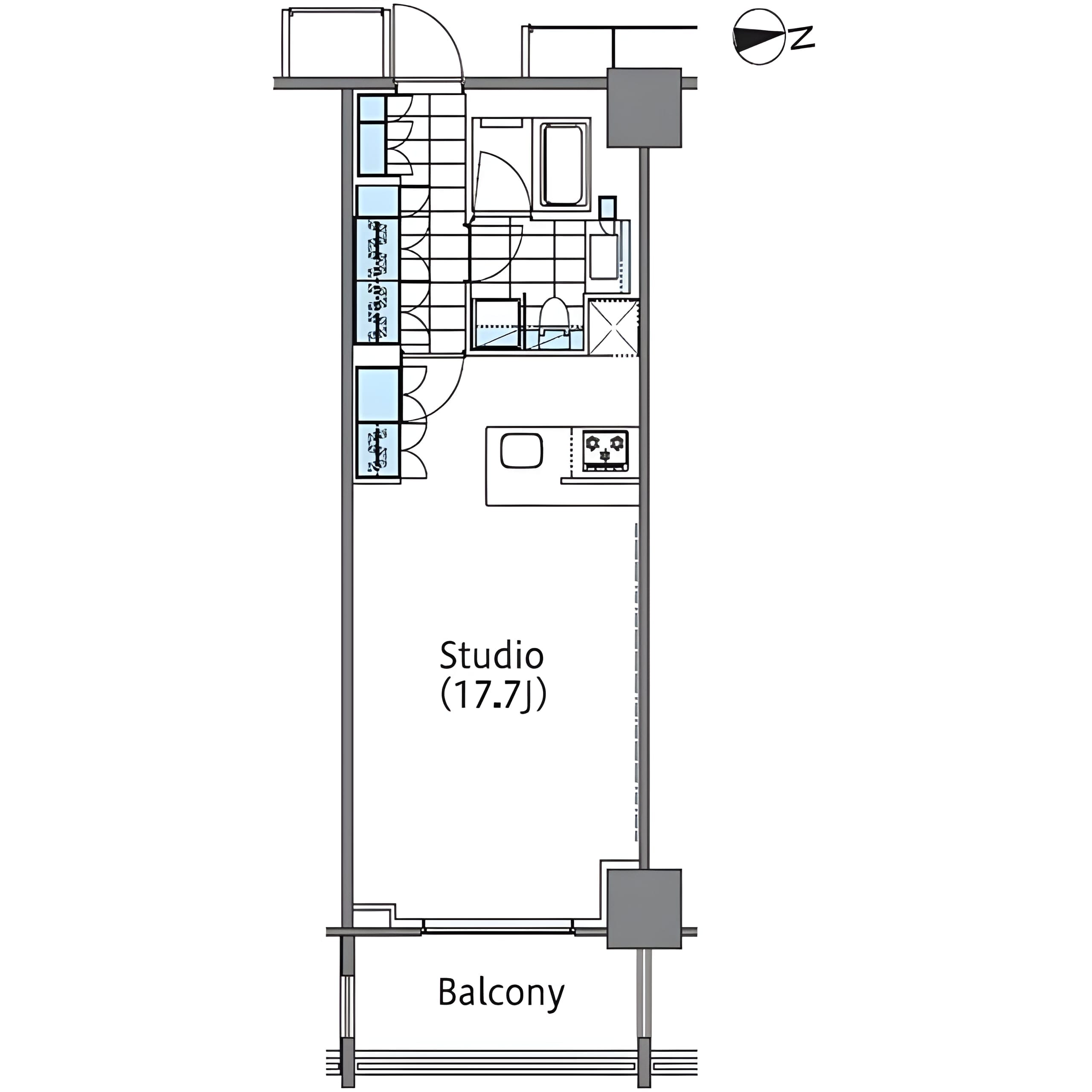 コンフォリア新宿イーストサイドタワー 0305 間取り図