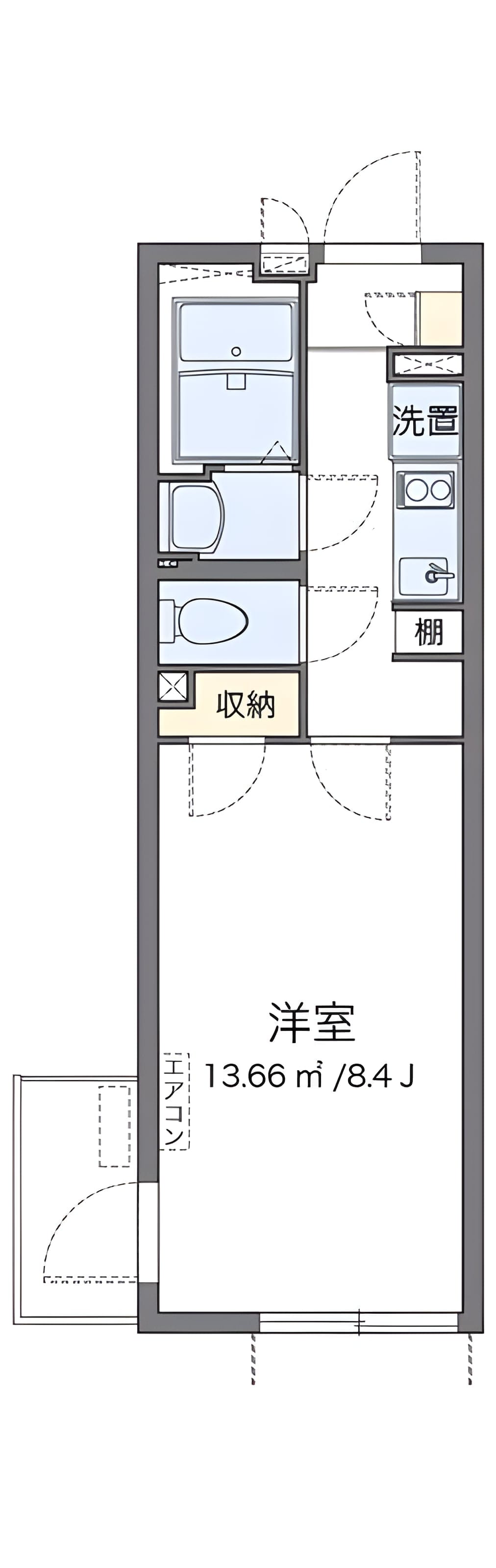 クレイノ葵芳 1号館 204 間取り図