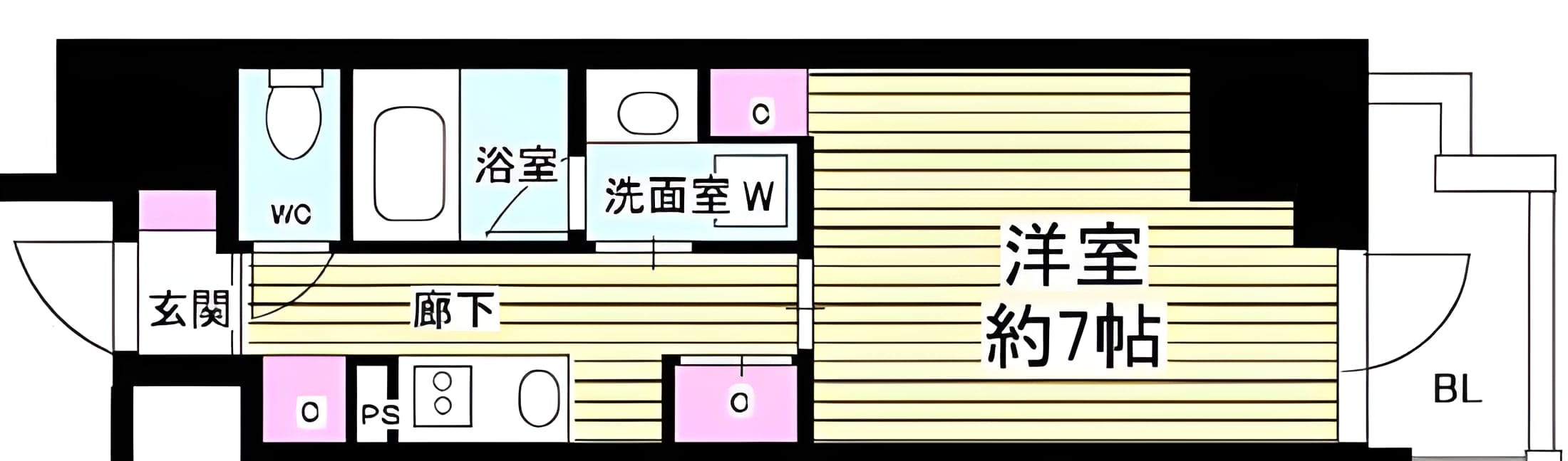 ミリアレジデンス根岸柳通り 701 間取り図