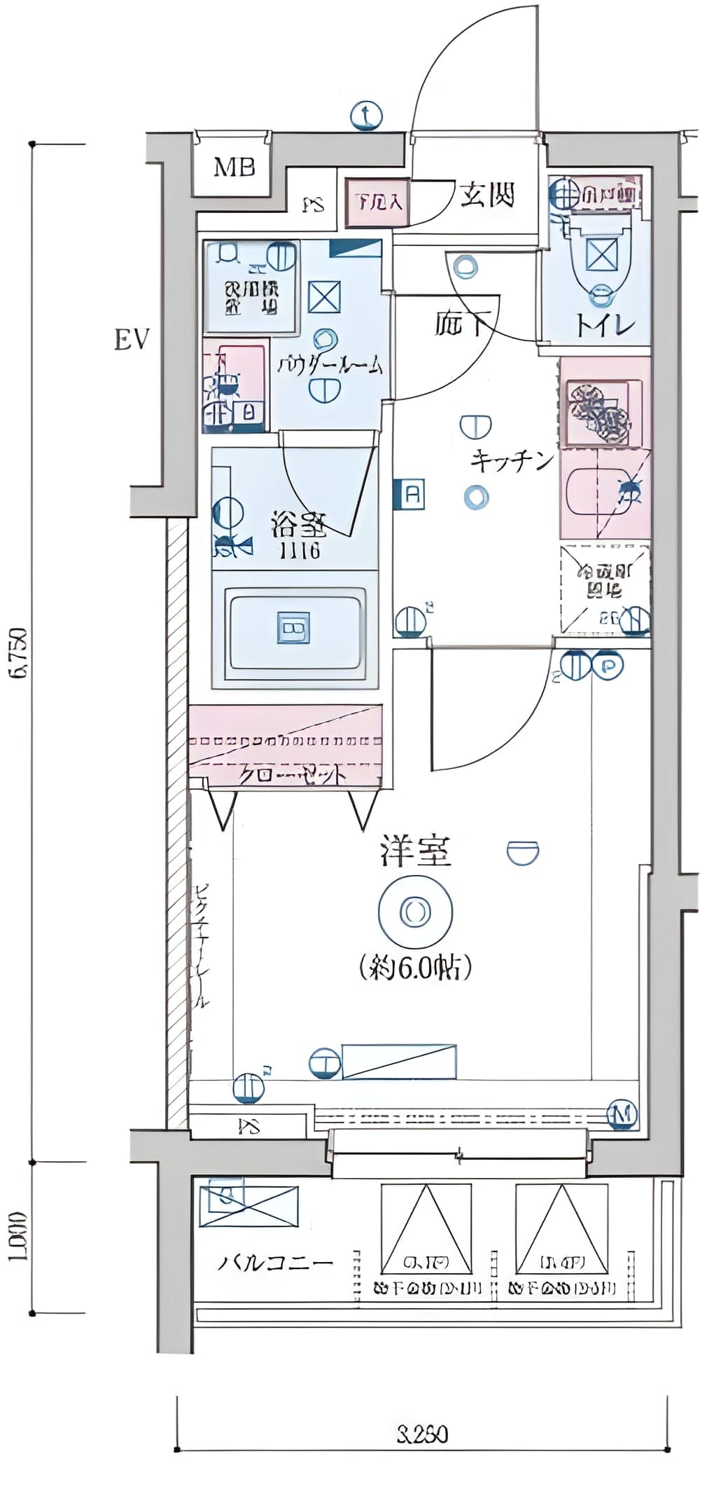 リヴシティ恵比寿 403 間取り図