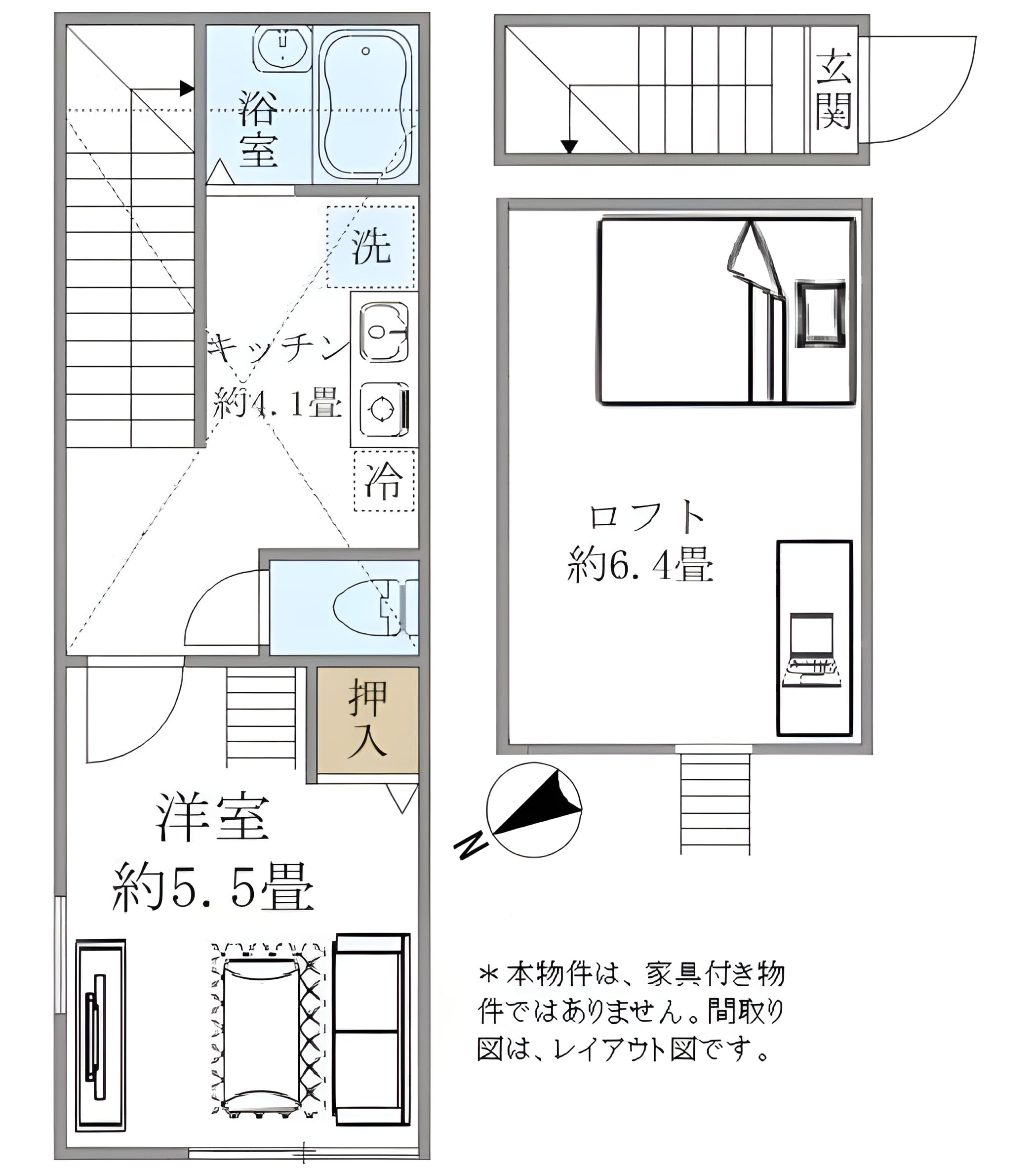 テラス学芸大 206 間取り図