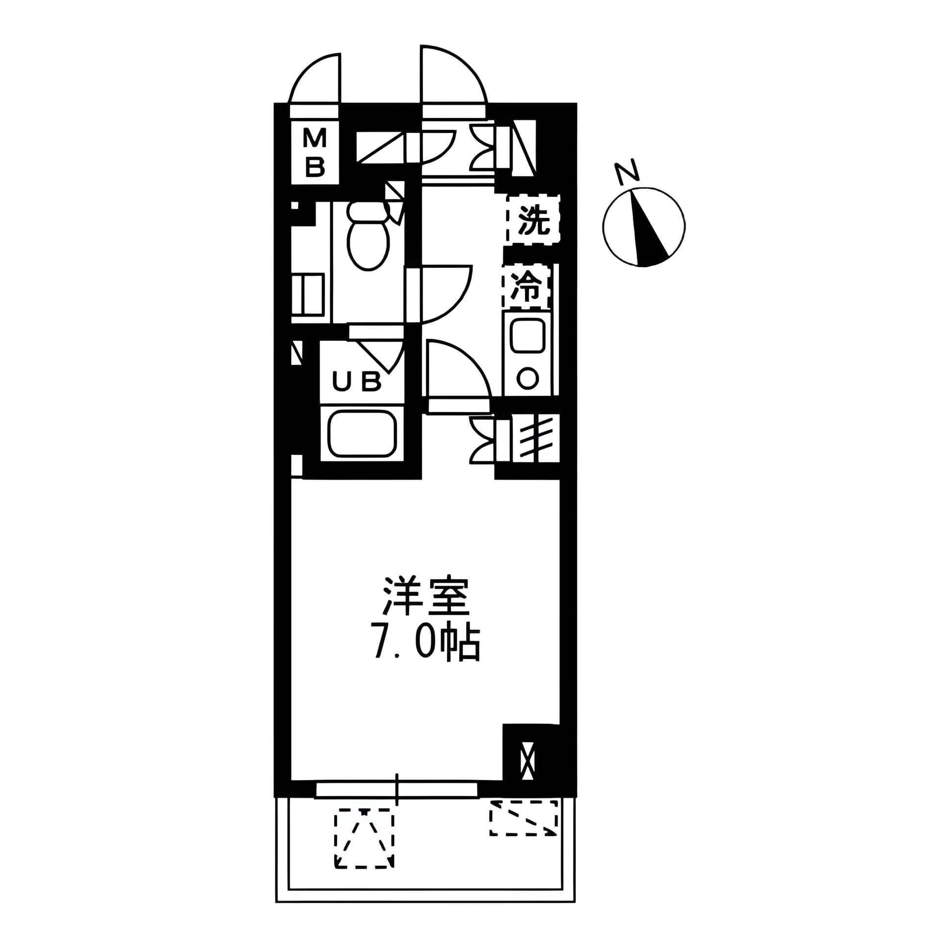 ウィスティリア高津 0506 間取り図