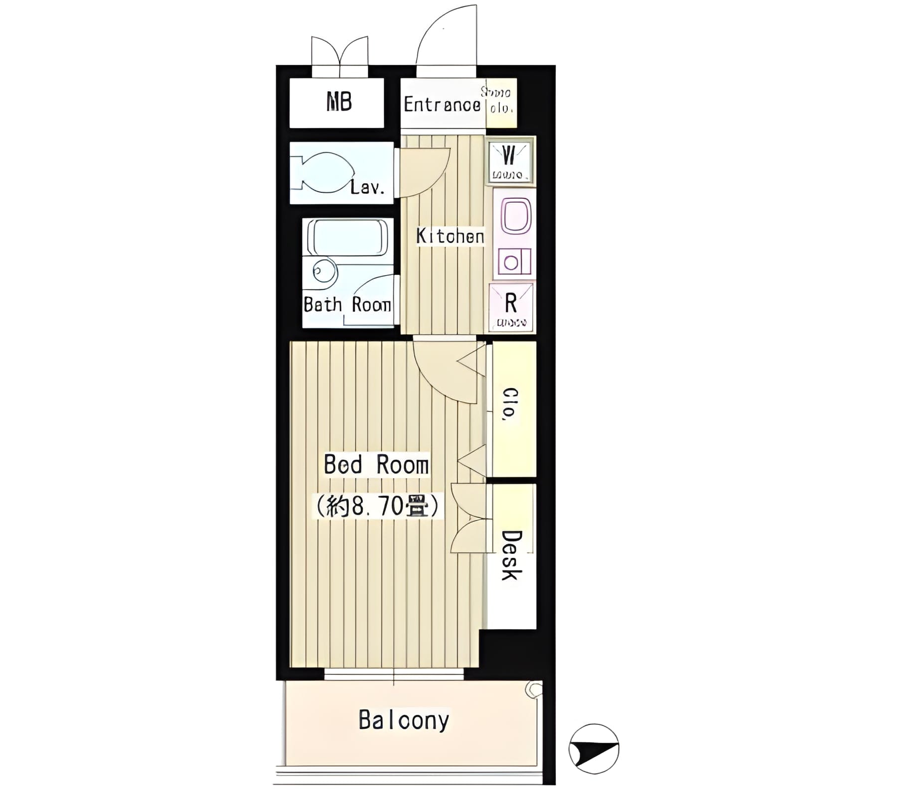協和高輪マンション 301 間取り図