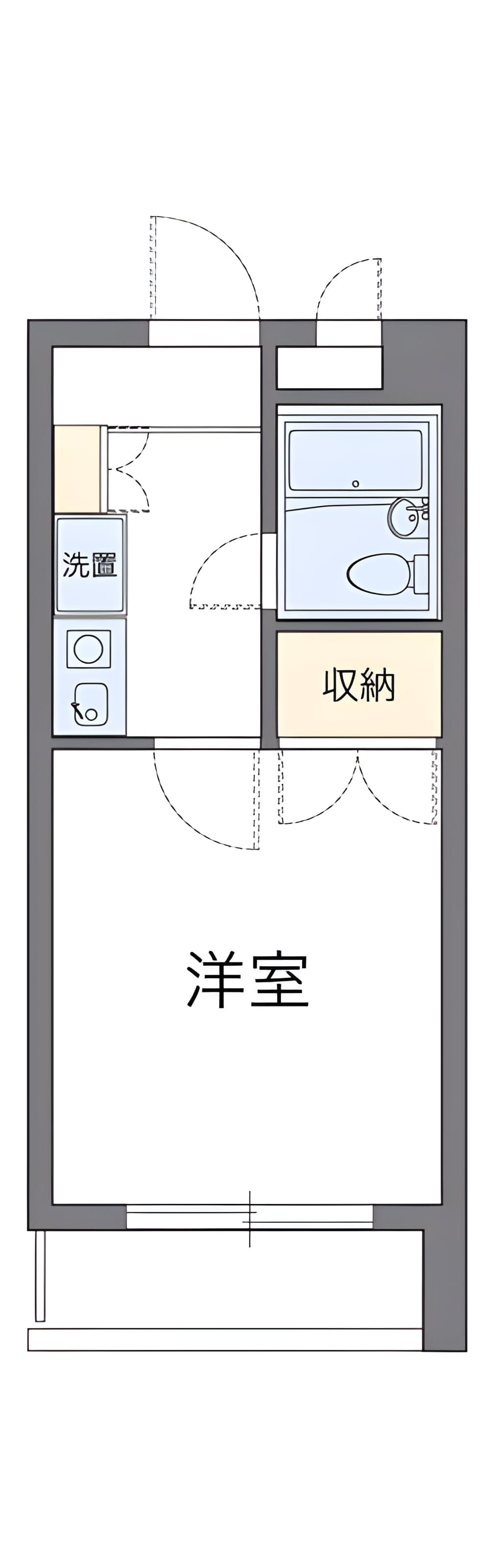 レオパレスRXコスモM 103 間取り図