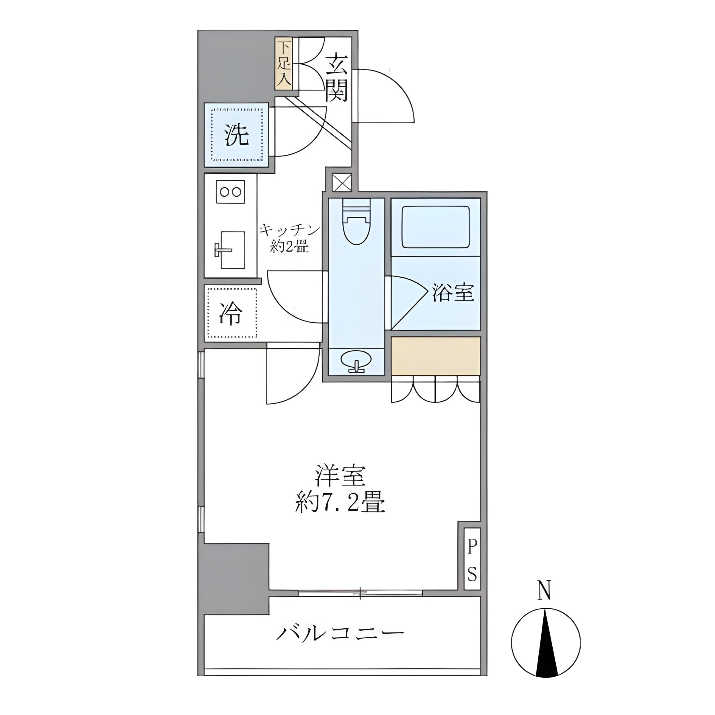 KDXレジデンス神田 202 間取り図