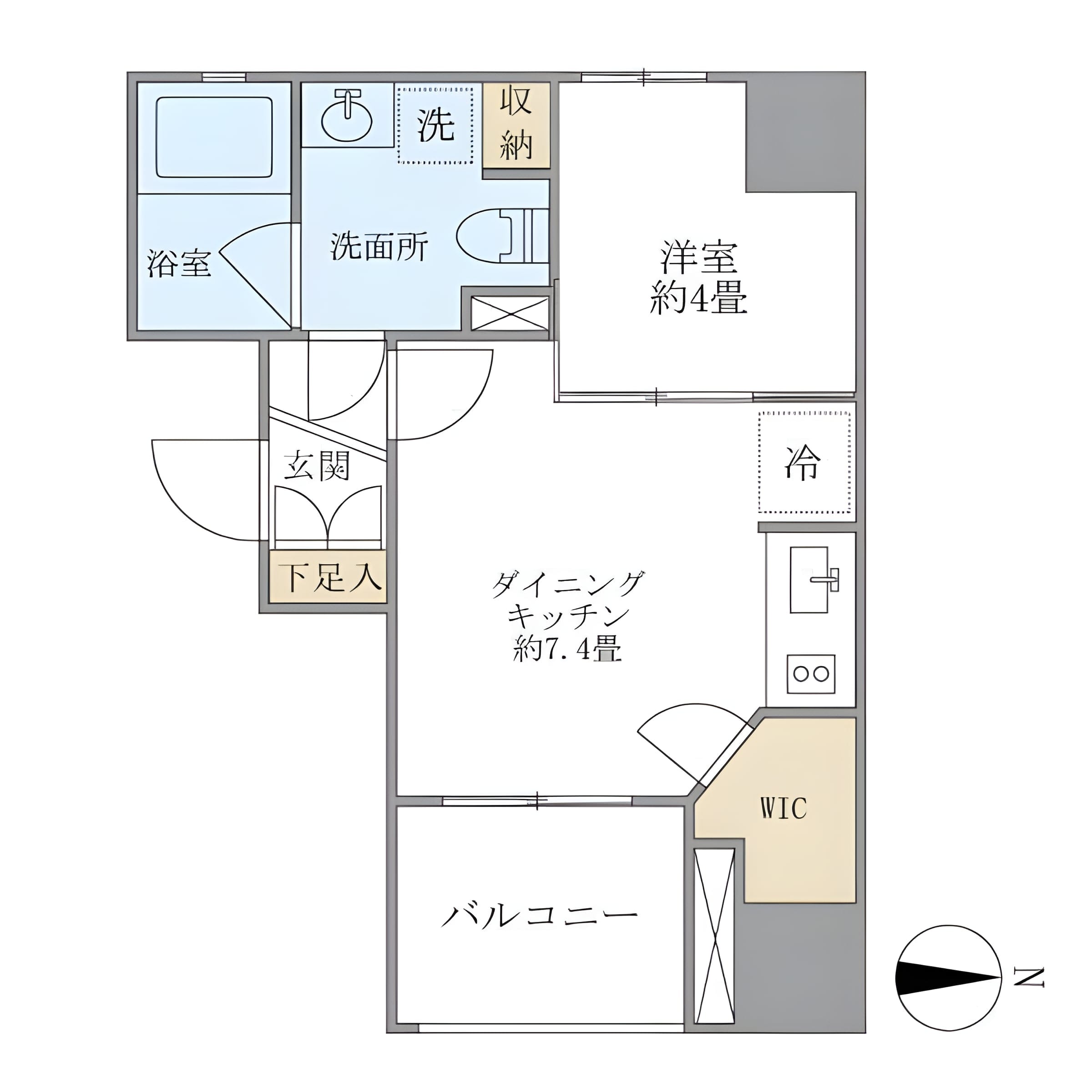 KDXレジデンス神田 301 間取り図