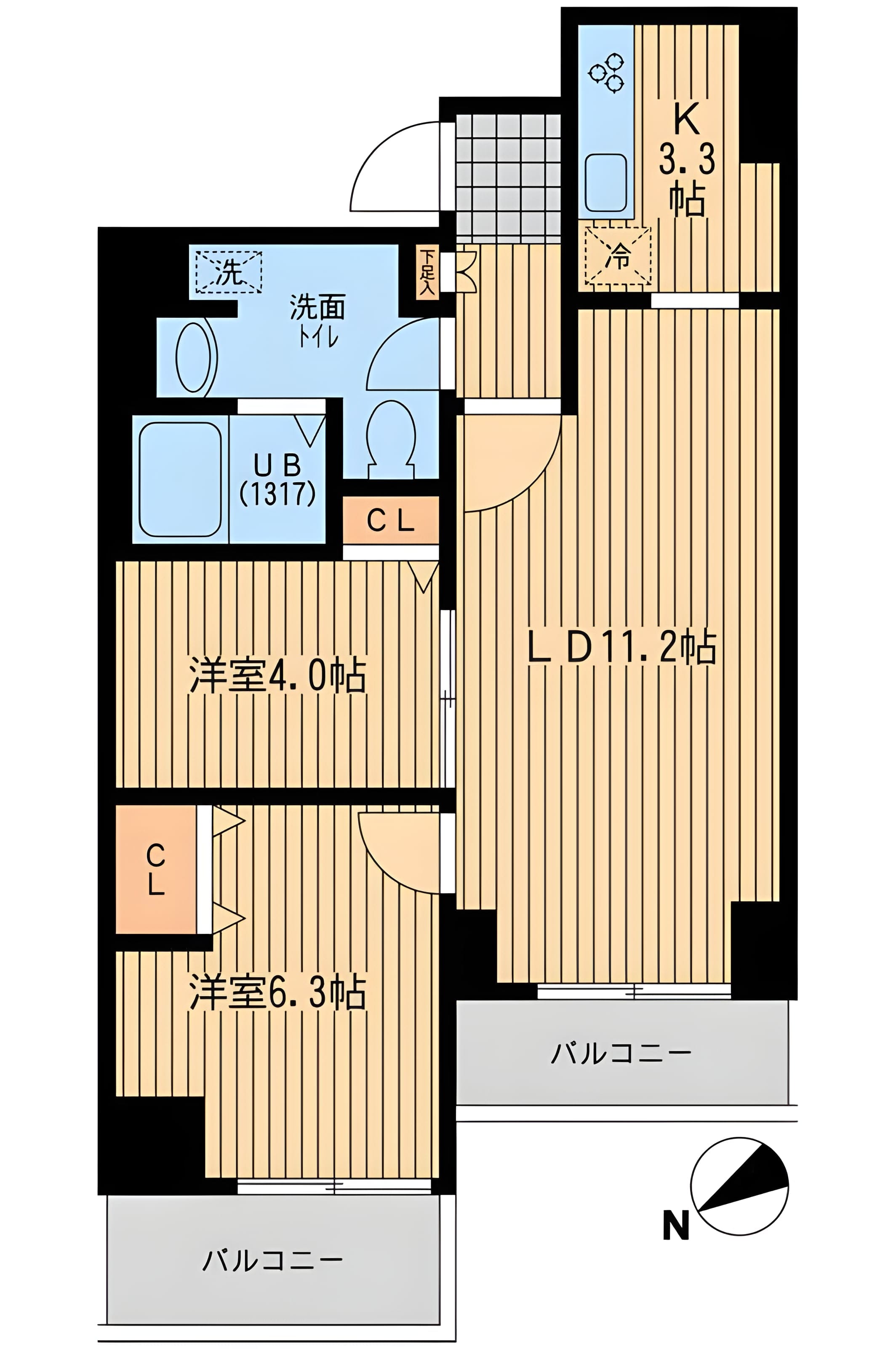 プルス上十条 0905 間取り図