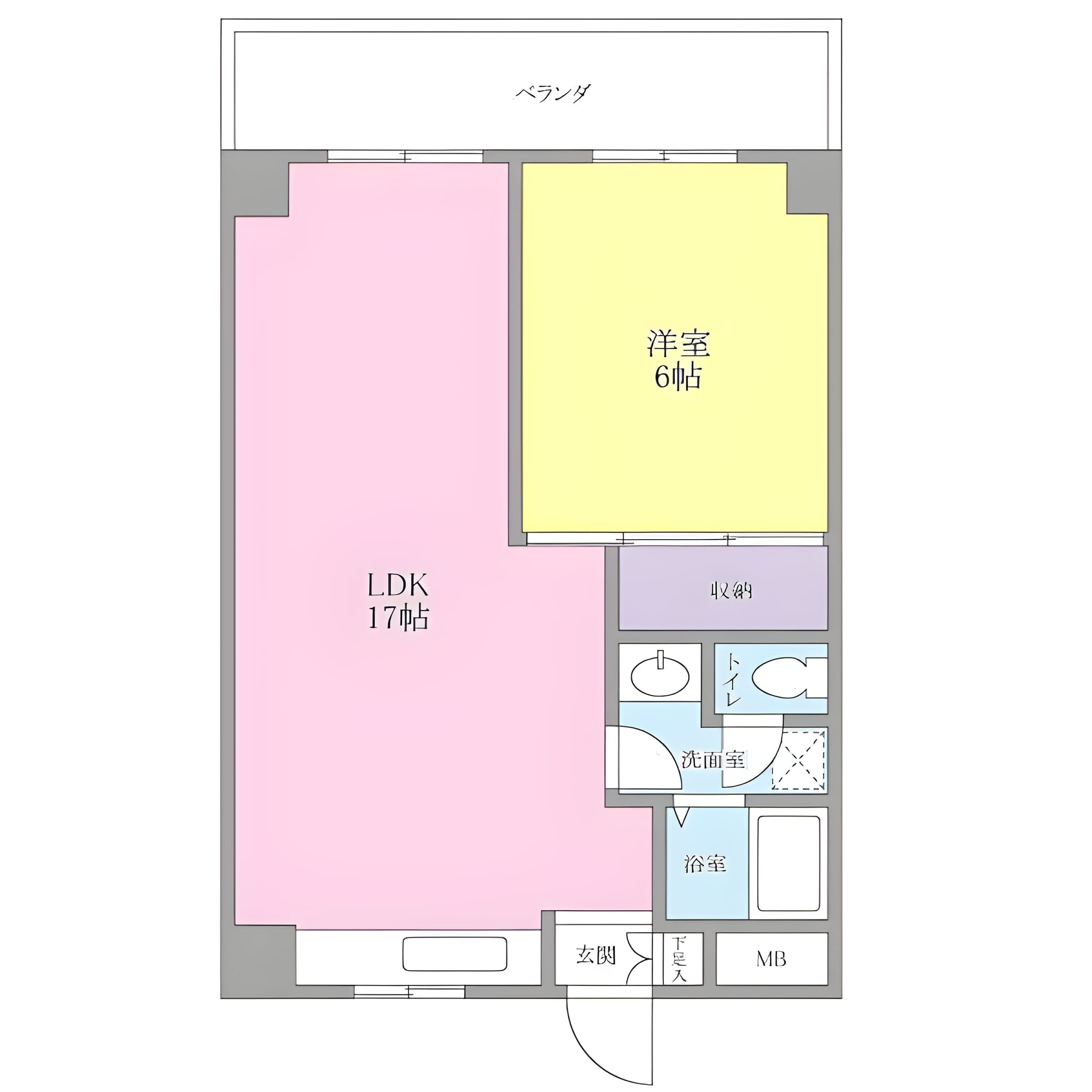 新横浜ミユキマンション 410 間取り図