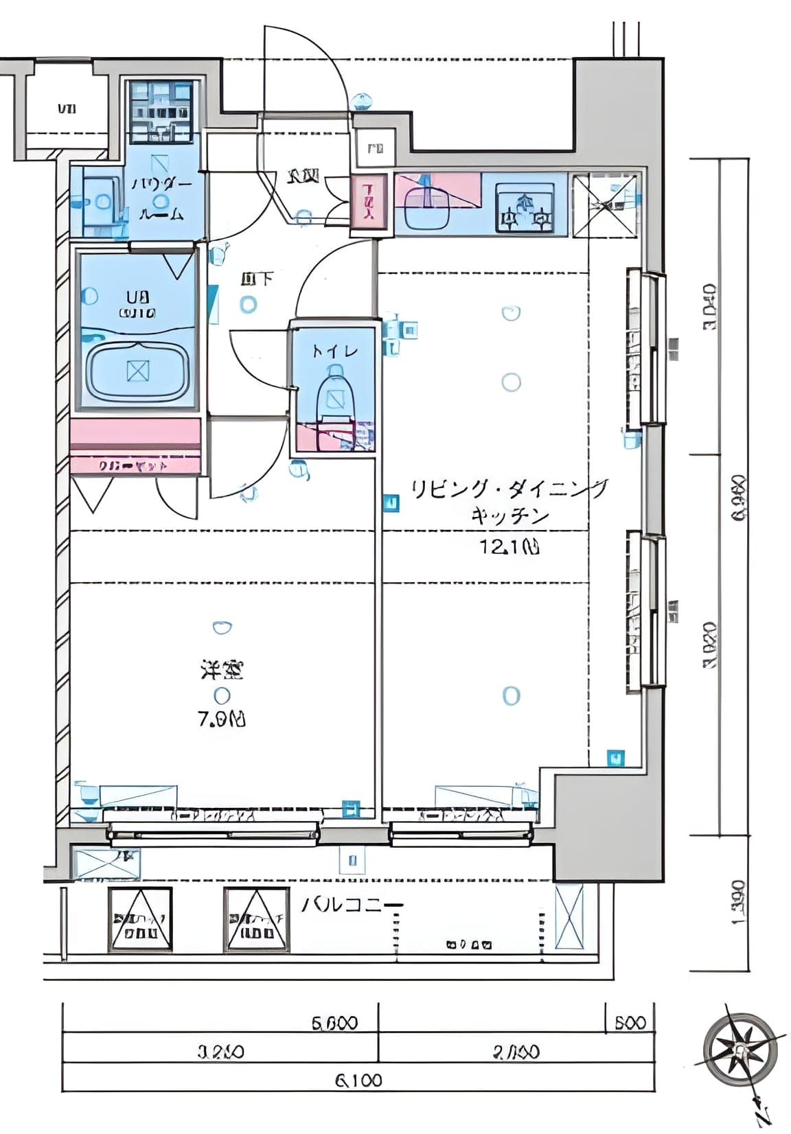 GENOVIA浅草駅前skygarden(ジェノヴィア浅草駅前スカイガーデン) 501 間取り図
