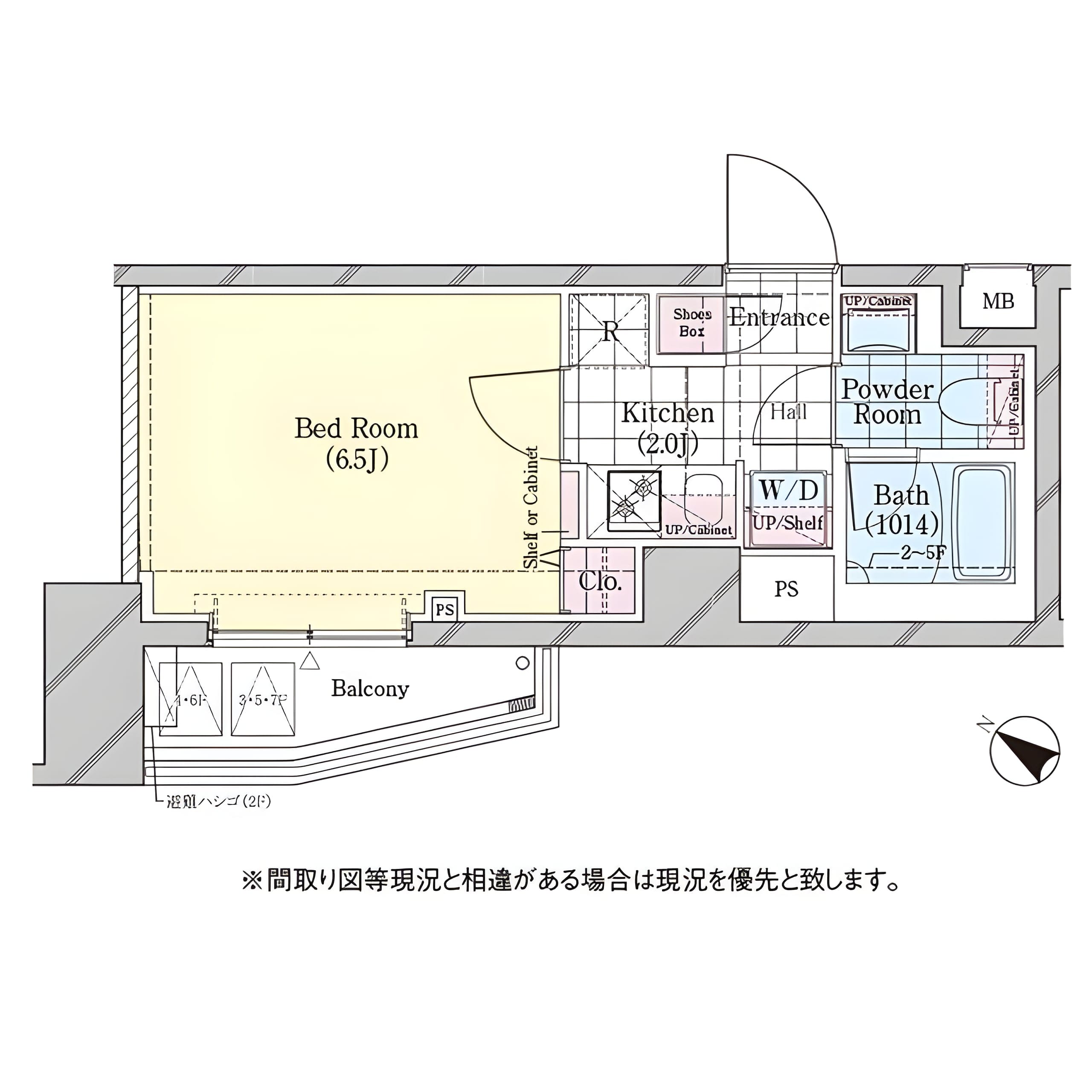 シェル品川戸越 405 間取り図