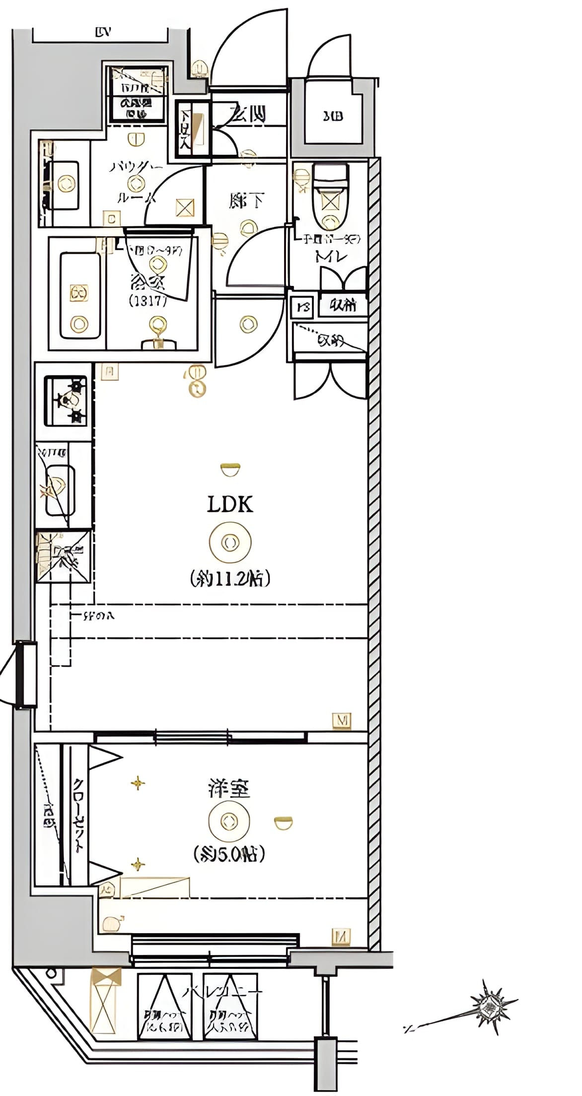 RELUXIA上野 601 間取り図