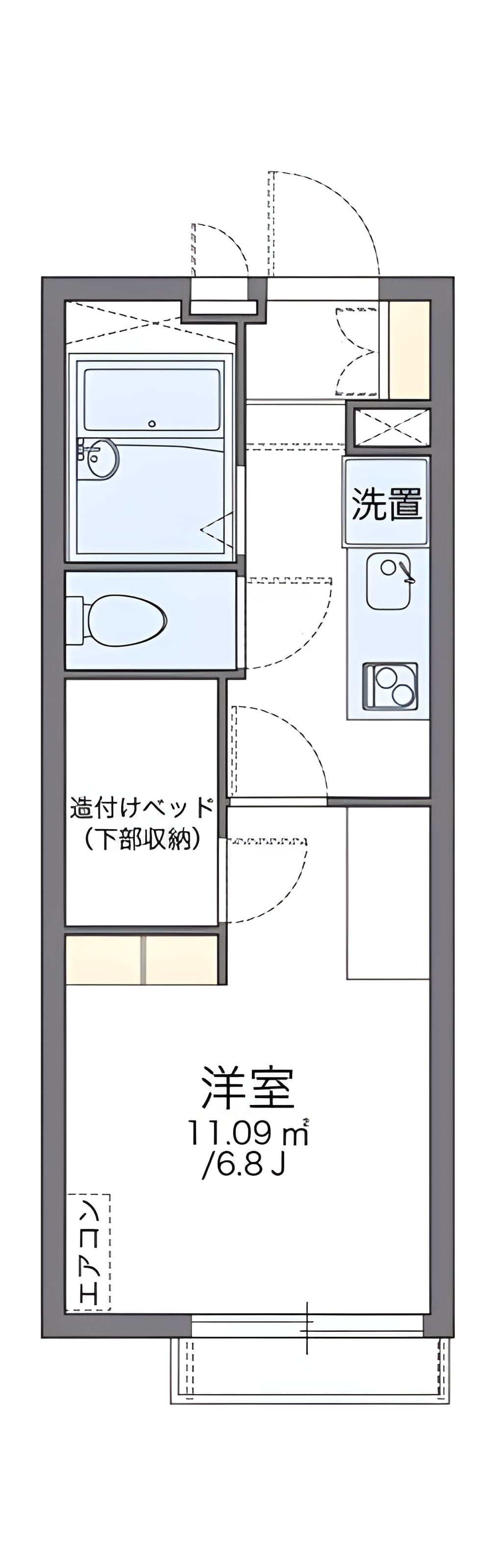 レオパレスプリマベーラ荻窪2 206 間取り図