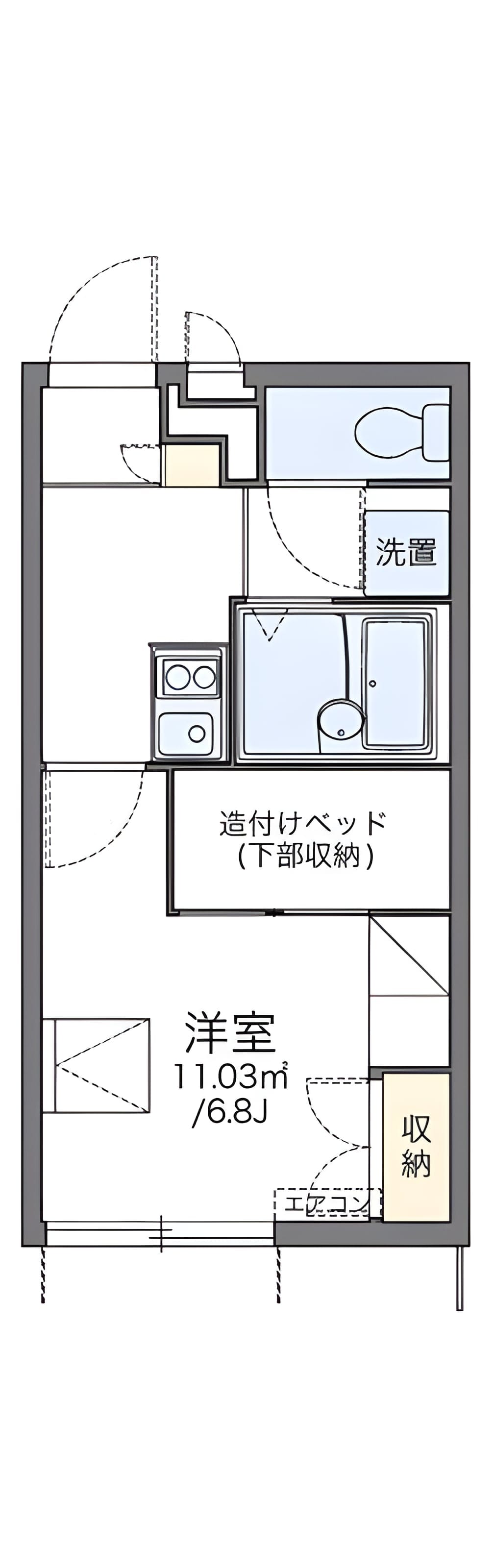 レオパレスLotus坂下 104 間取り図