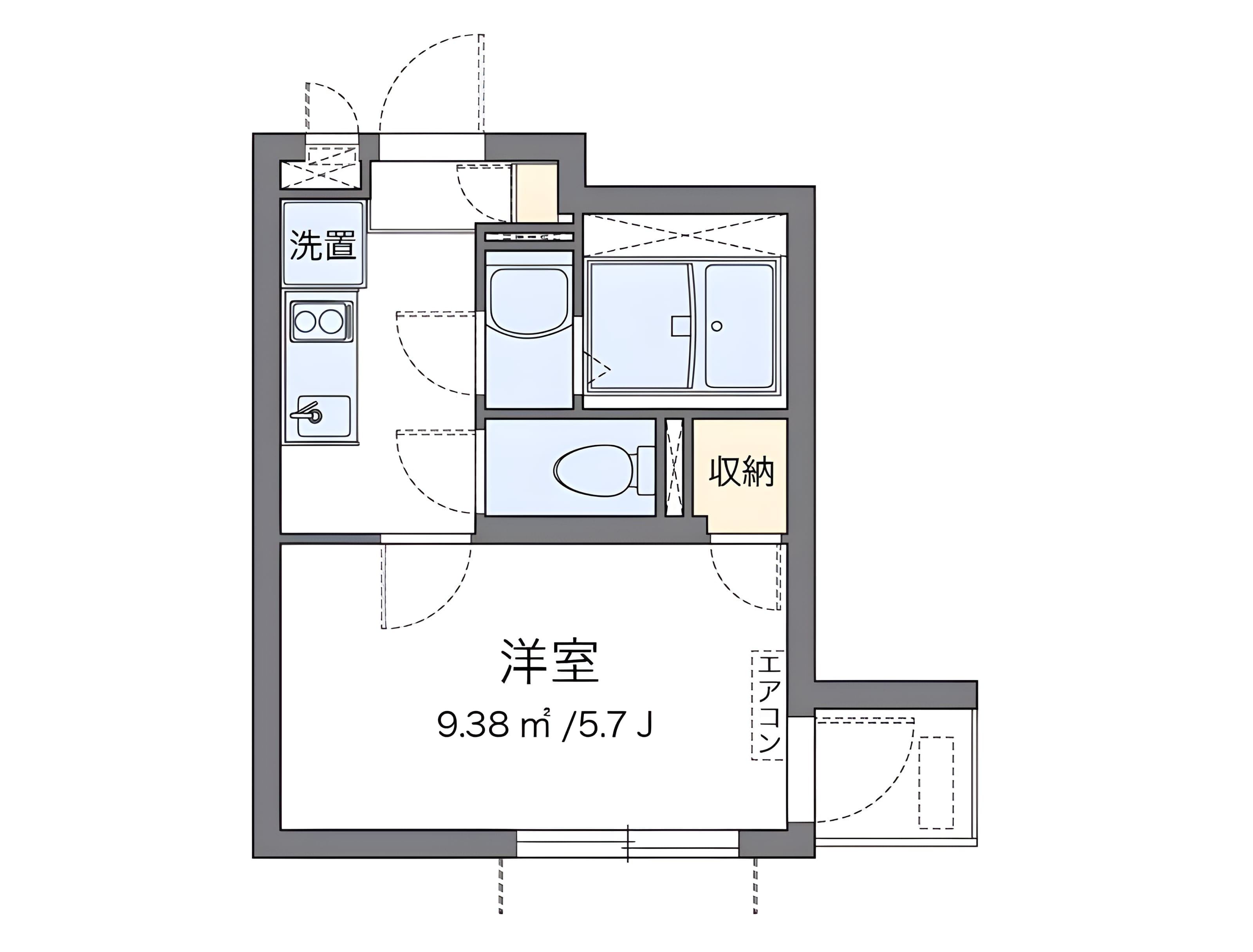 クレイノシンコーポ南烏山 202 間取り図