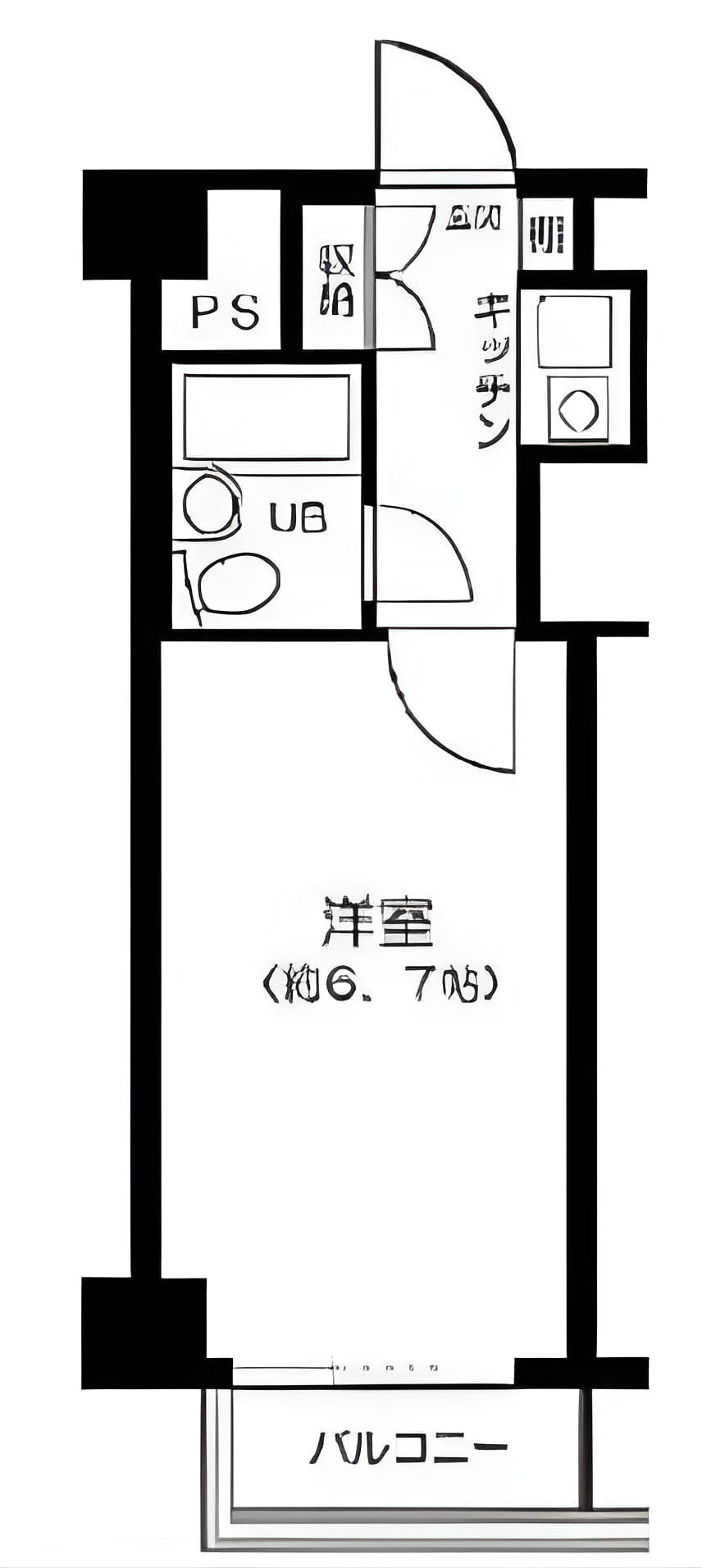 フラッツ大橋 411 間取り図
