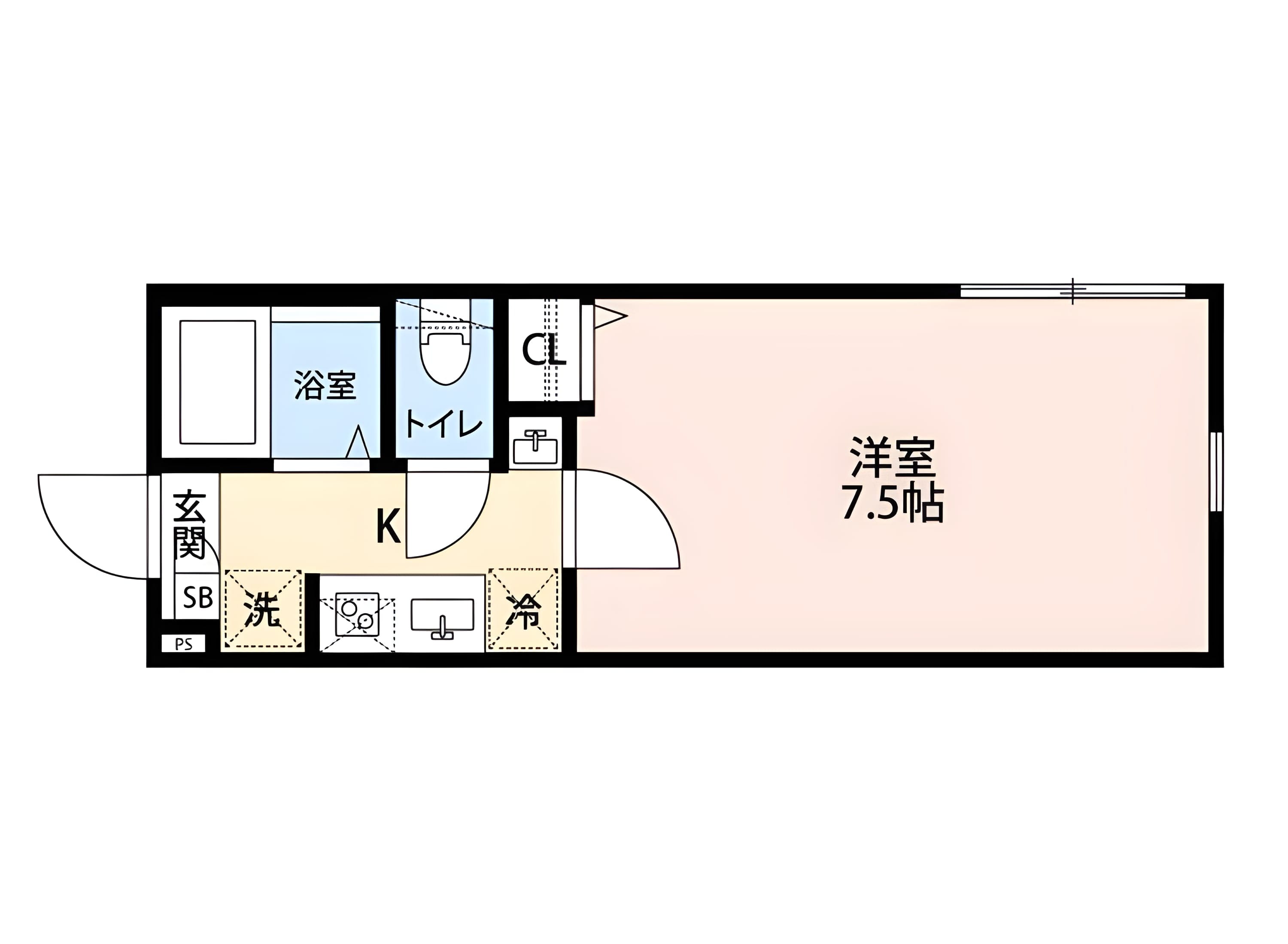 ライフタウン西日暮里 401 間取り図
