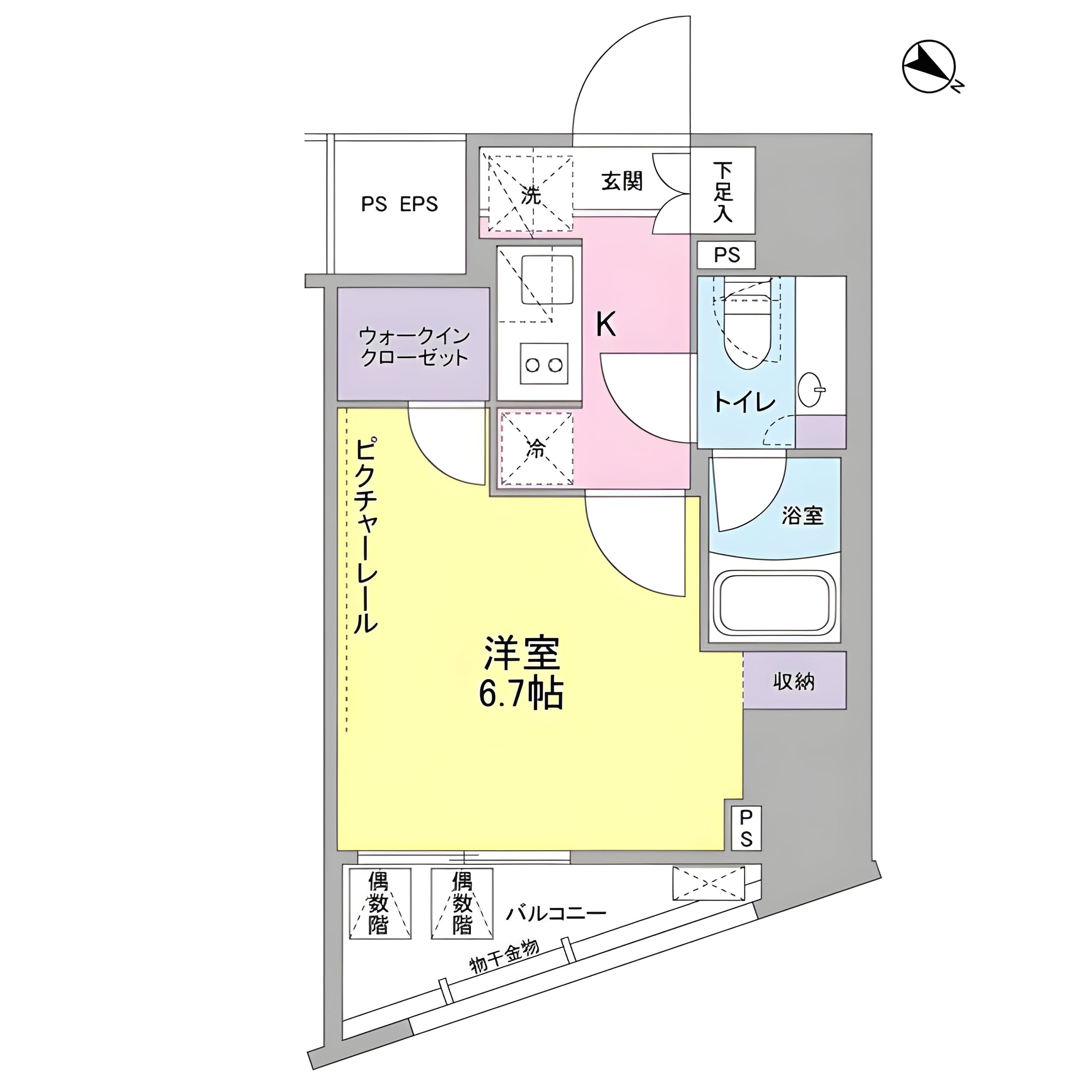 SIL西五反田 1007 間取り図