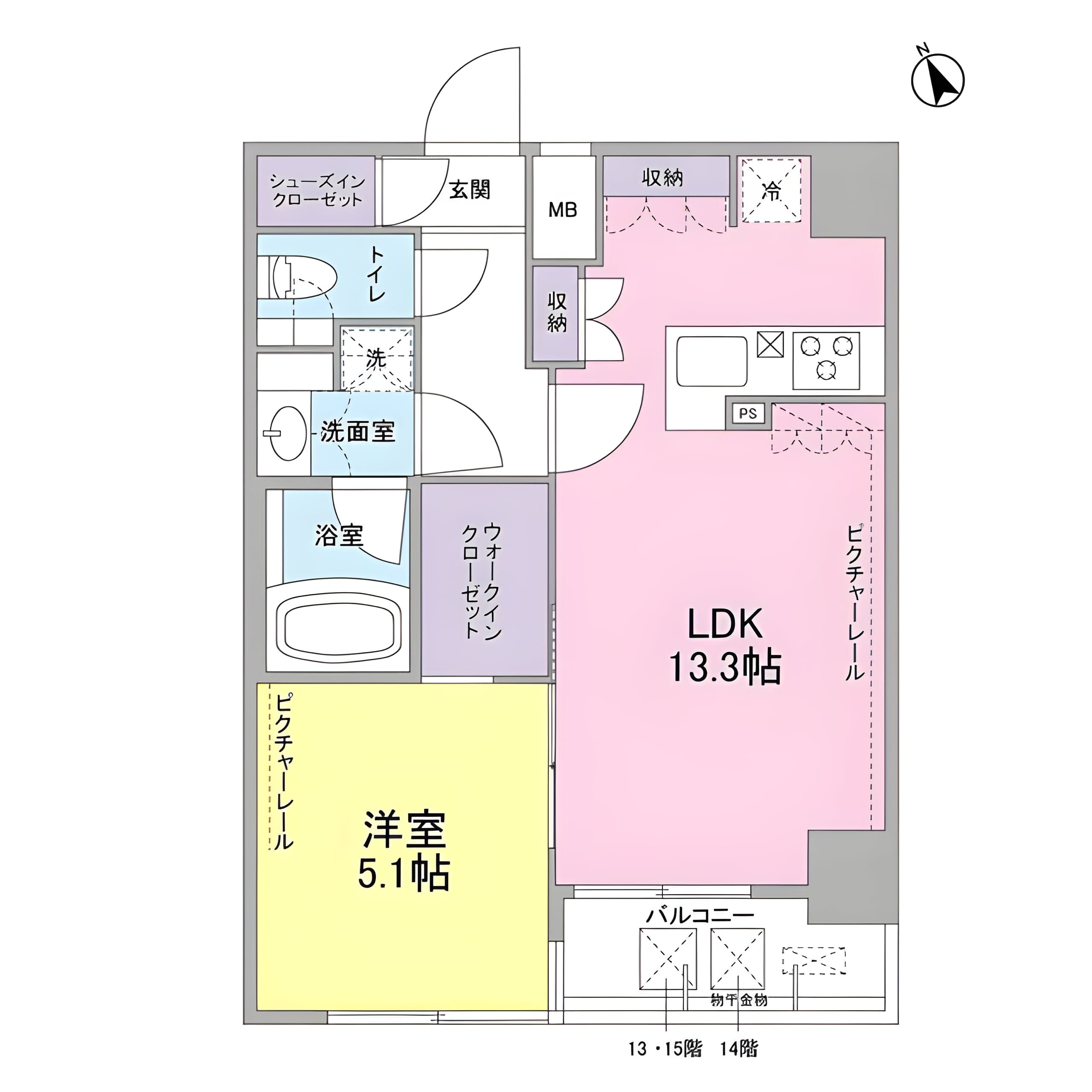 SIL西五反田 1501 間取り図