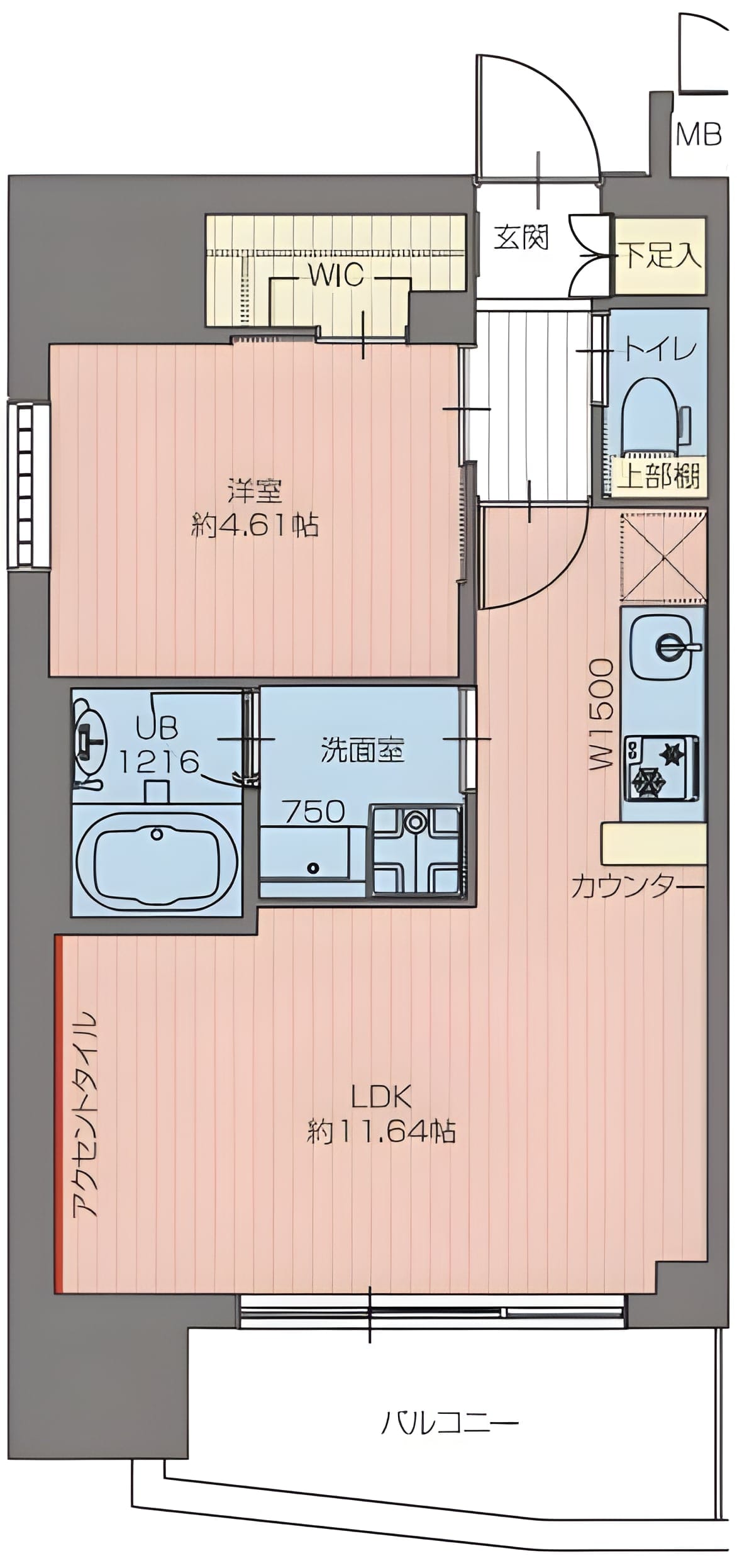 プレジオ池袋NORTH 0503 間取り図