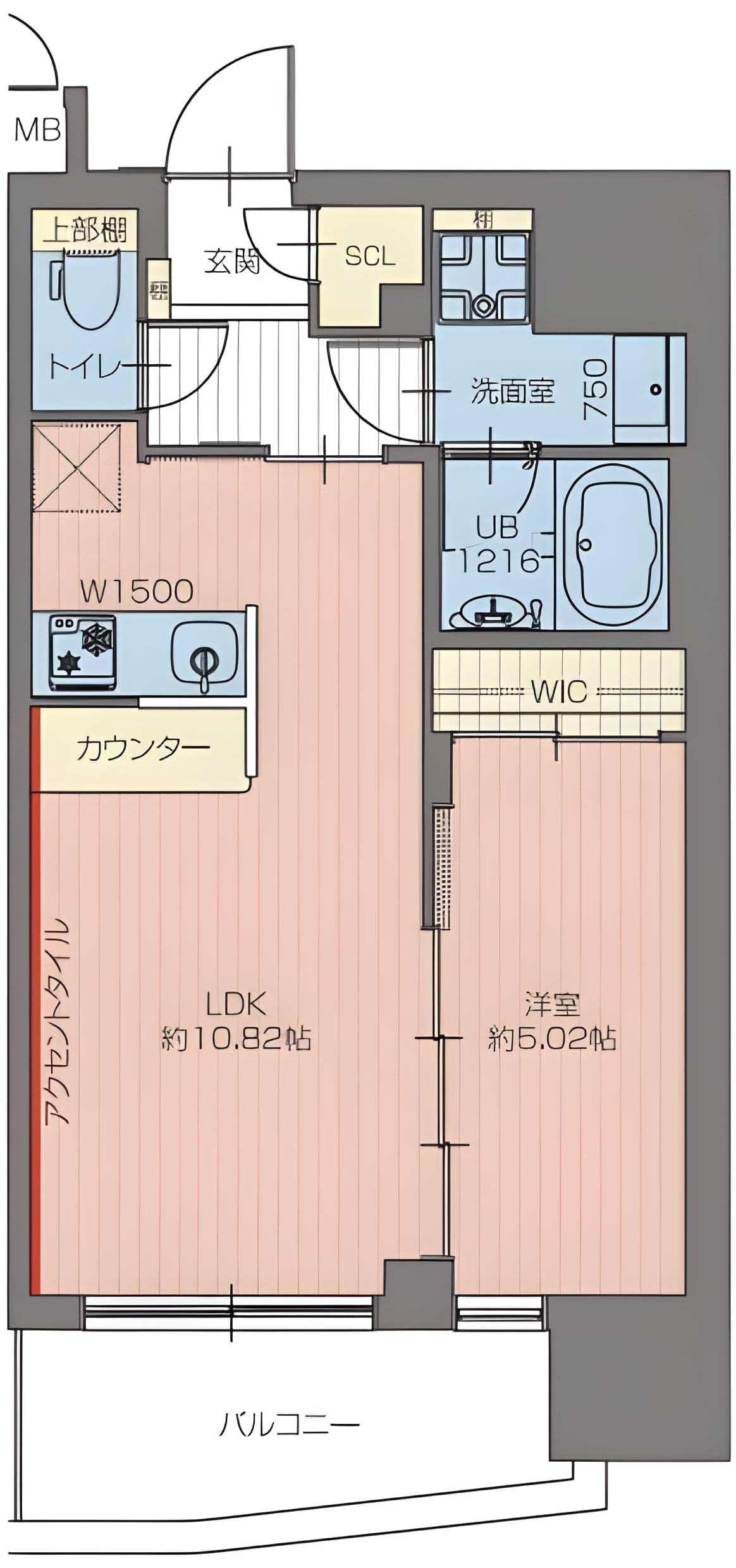 プレジオ池袋NORTH 0504 間取り図