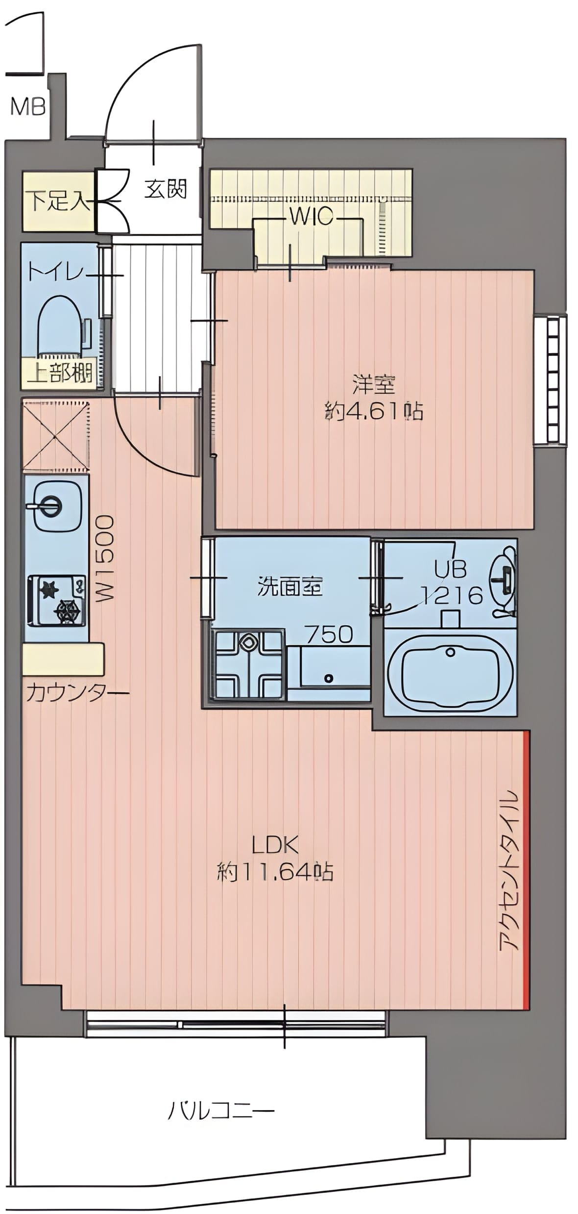 プレジオ池袋NORTH 0802 間取り図