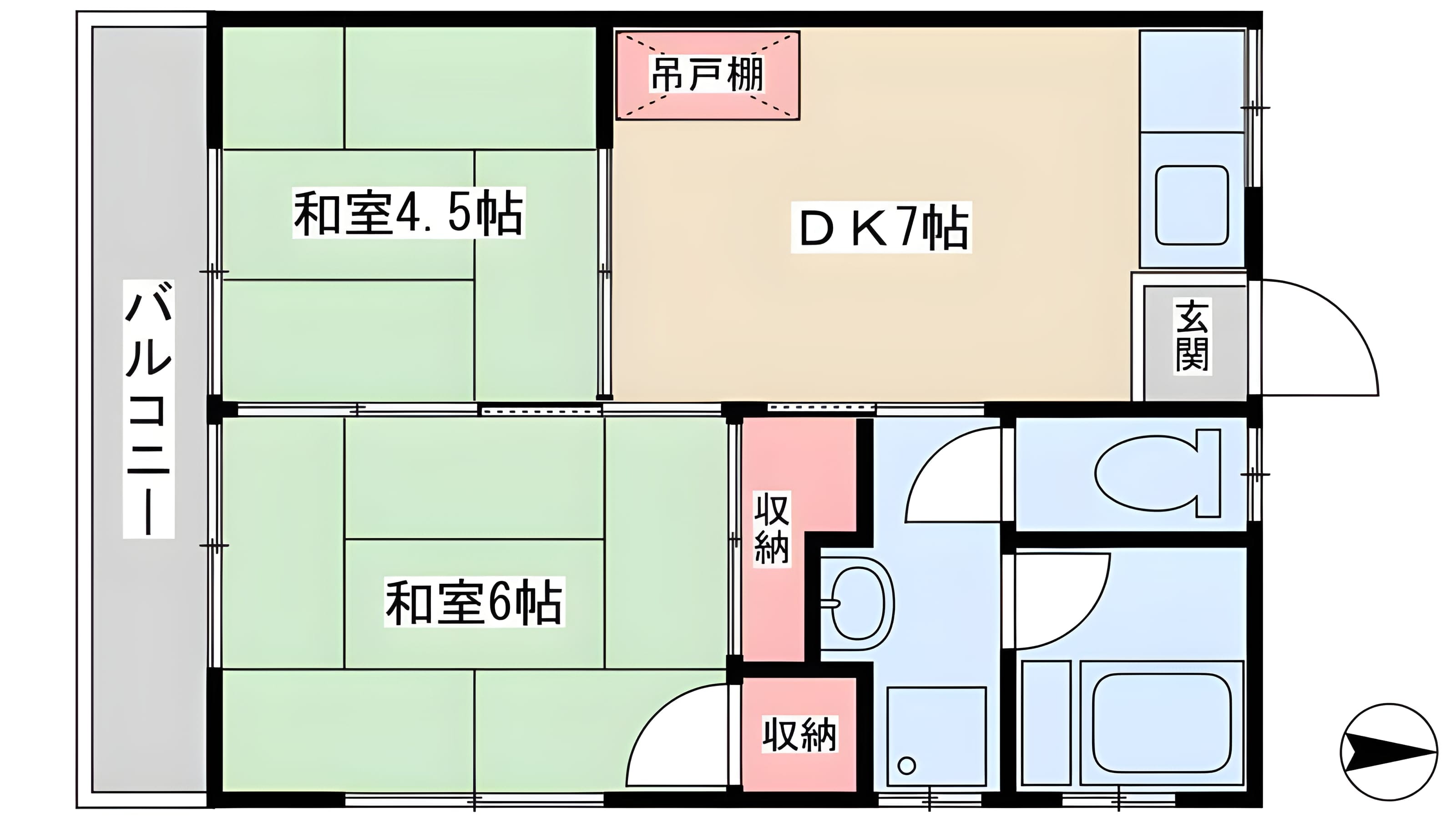 中島ハイツ 202 間取り図