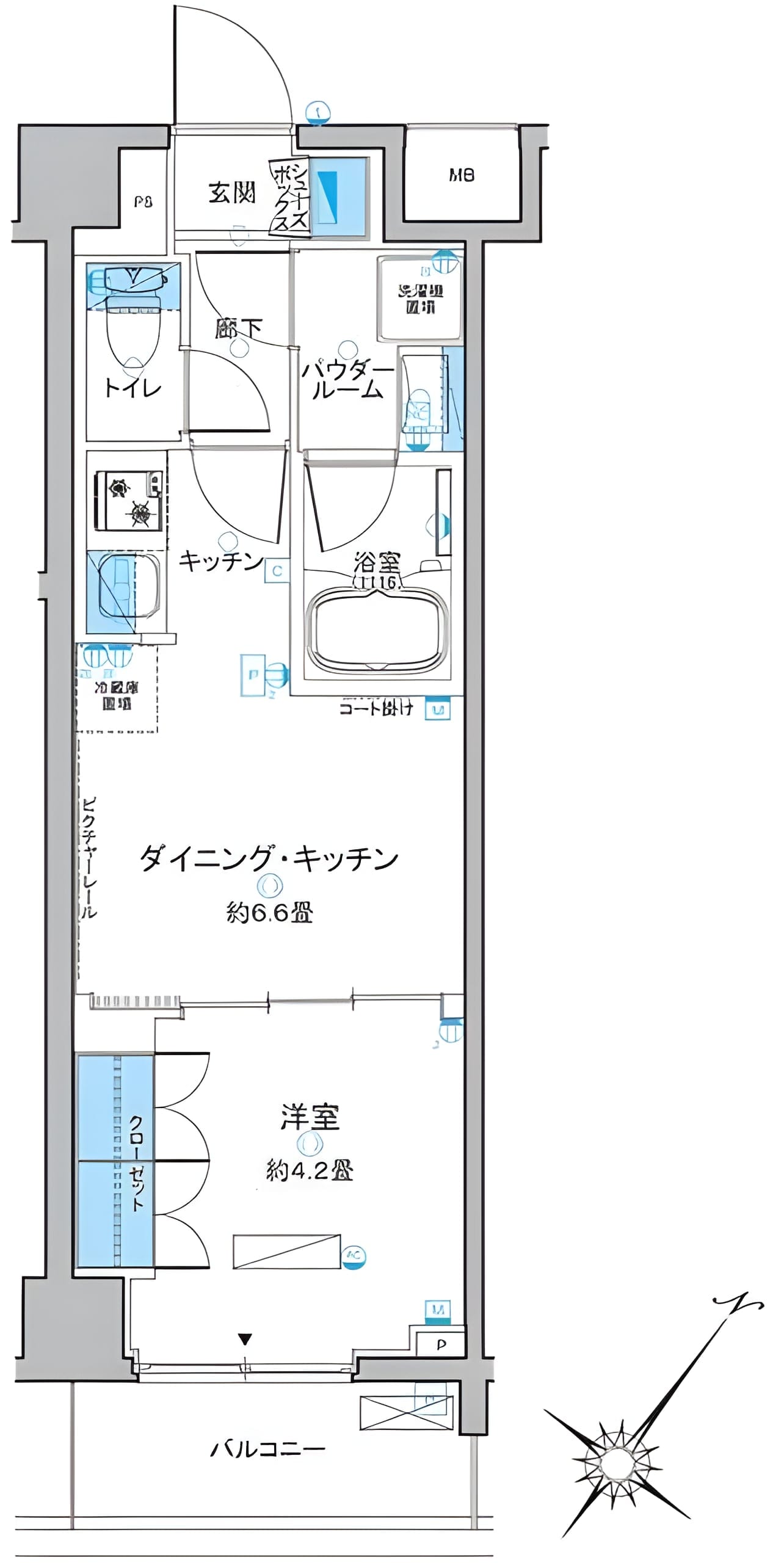 ルフォンプログレ中野富士見町 208 間取り図