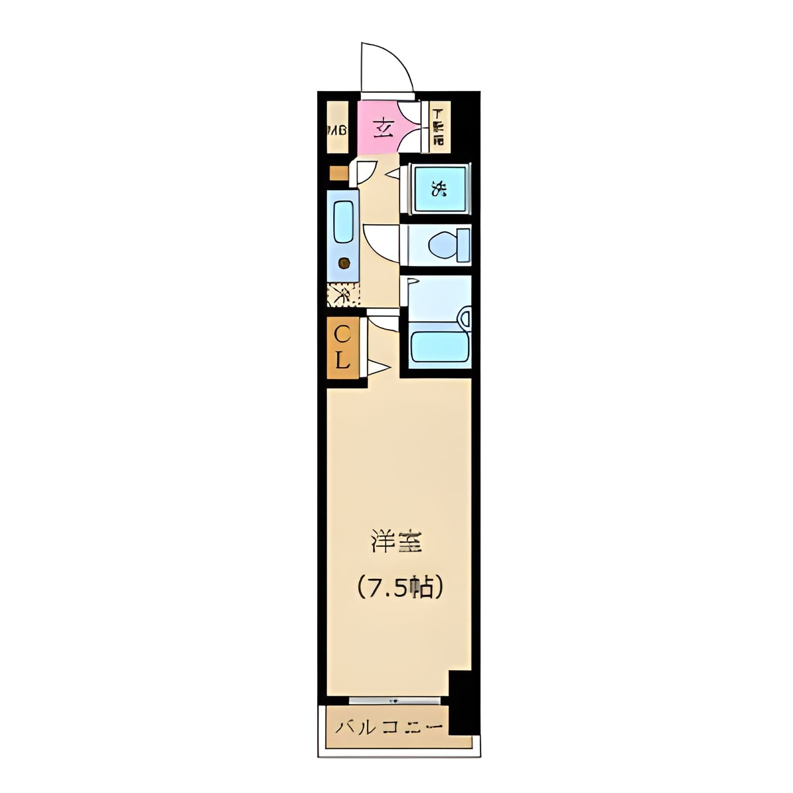 カスタリア新宿 1303 間取り図