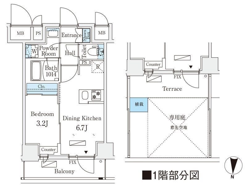 リテラス住吉 302 間取り図