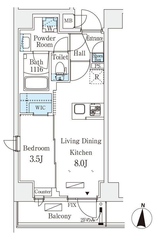 リテラス住吉 606 間取り図