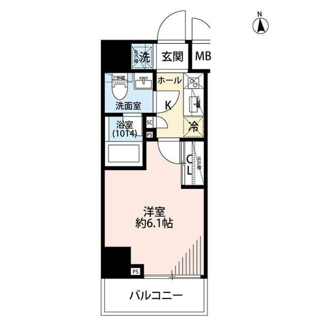プレール・ドゥーク品川旗の台 604 間取り図