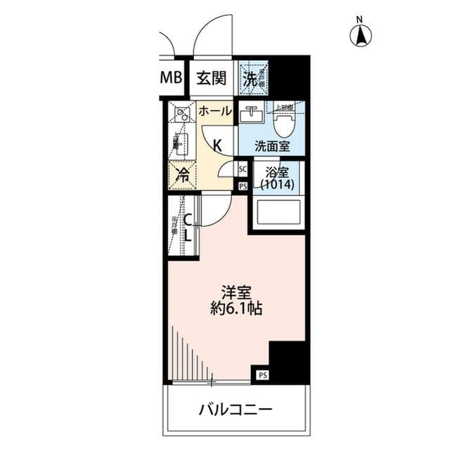 プレール・ドゥーク品川旗の台 801 間取り図
