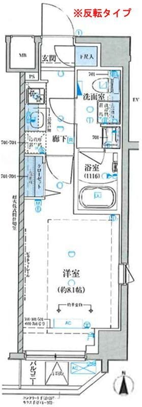 ベルシード池袋本町 204 間取り図