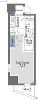 ドゥーエ学芸大学Ⅱ 0701 間取り図