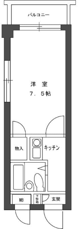 カオパレス18 201 間取り図