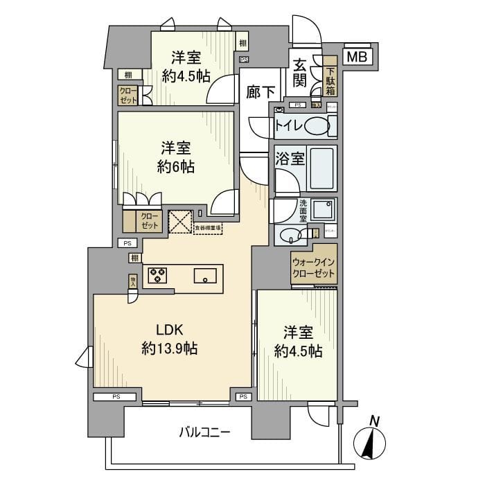 ルジェンテ文京湯島 501 間取り図