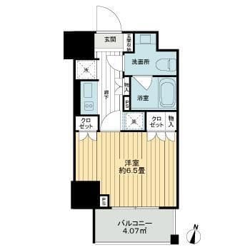 ライオンズ千代田岩本町ミレス 1003 間取り図