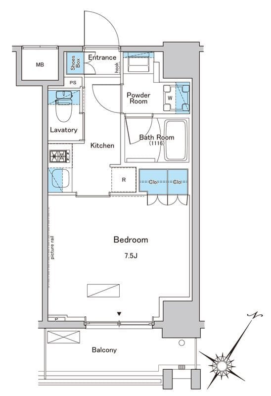 ルフォンプログレ南大塚 802 間取り図