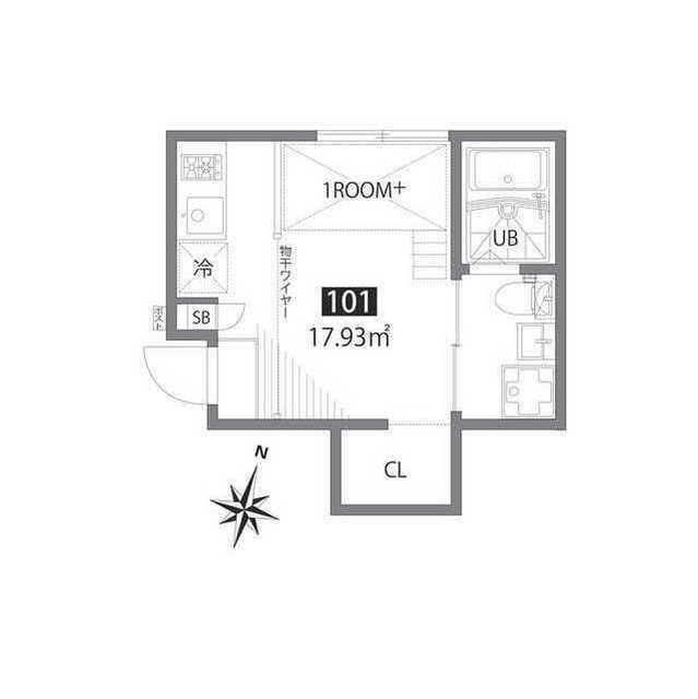 東高円寺アパートメント 101 間取り図