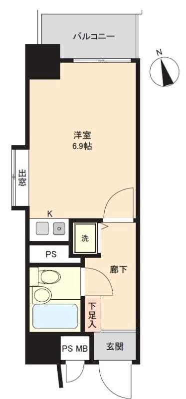 ライオンズマンション浅草言問橋 801 間取り図